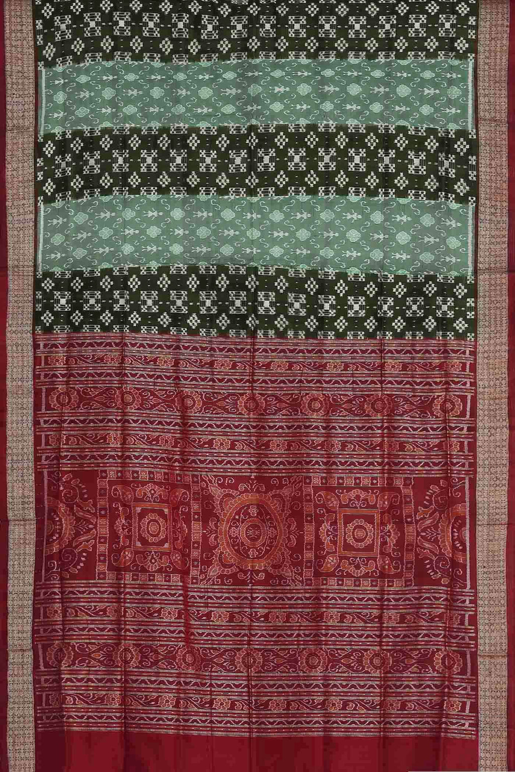 Green Orissa Silk Saree