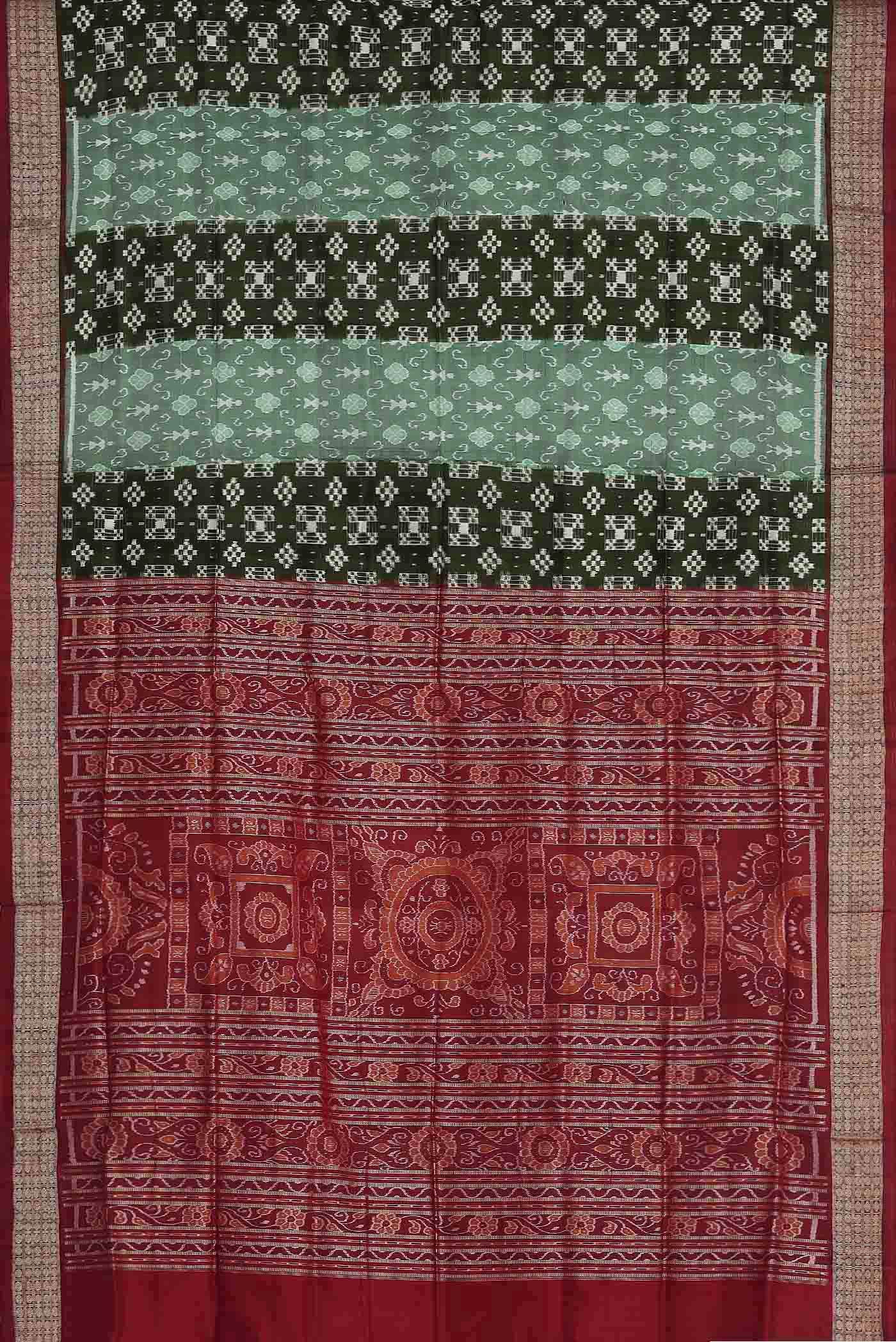 Green Orissa Silk Saree