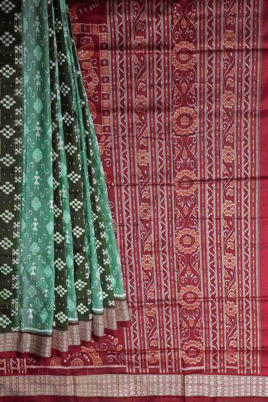 Green Orissa Silk Saree