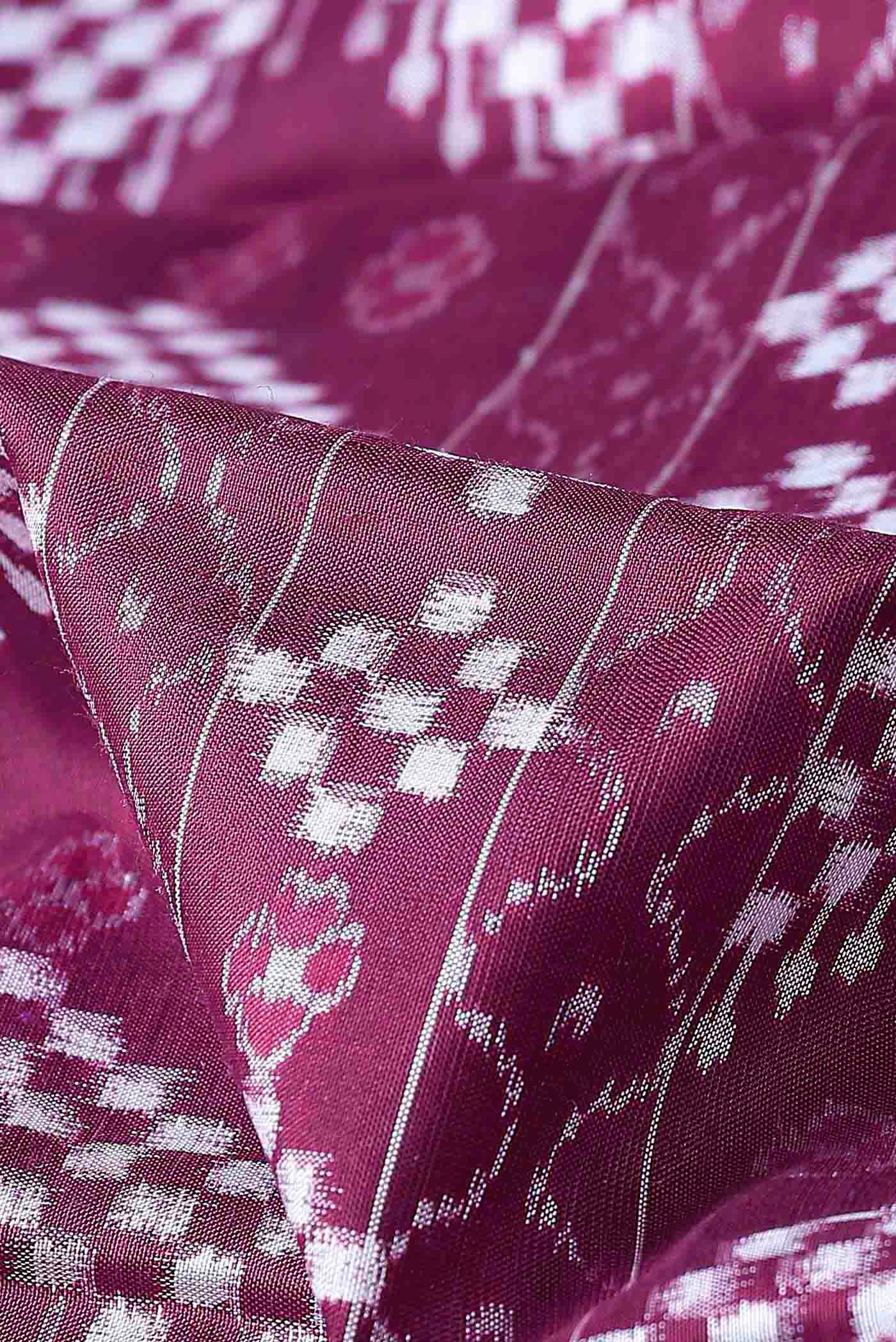 Dark Pink Orissa Silk Saree