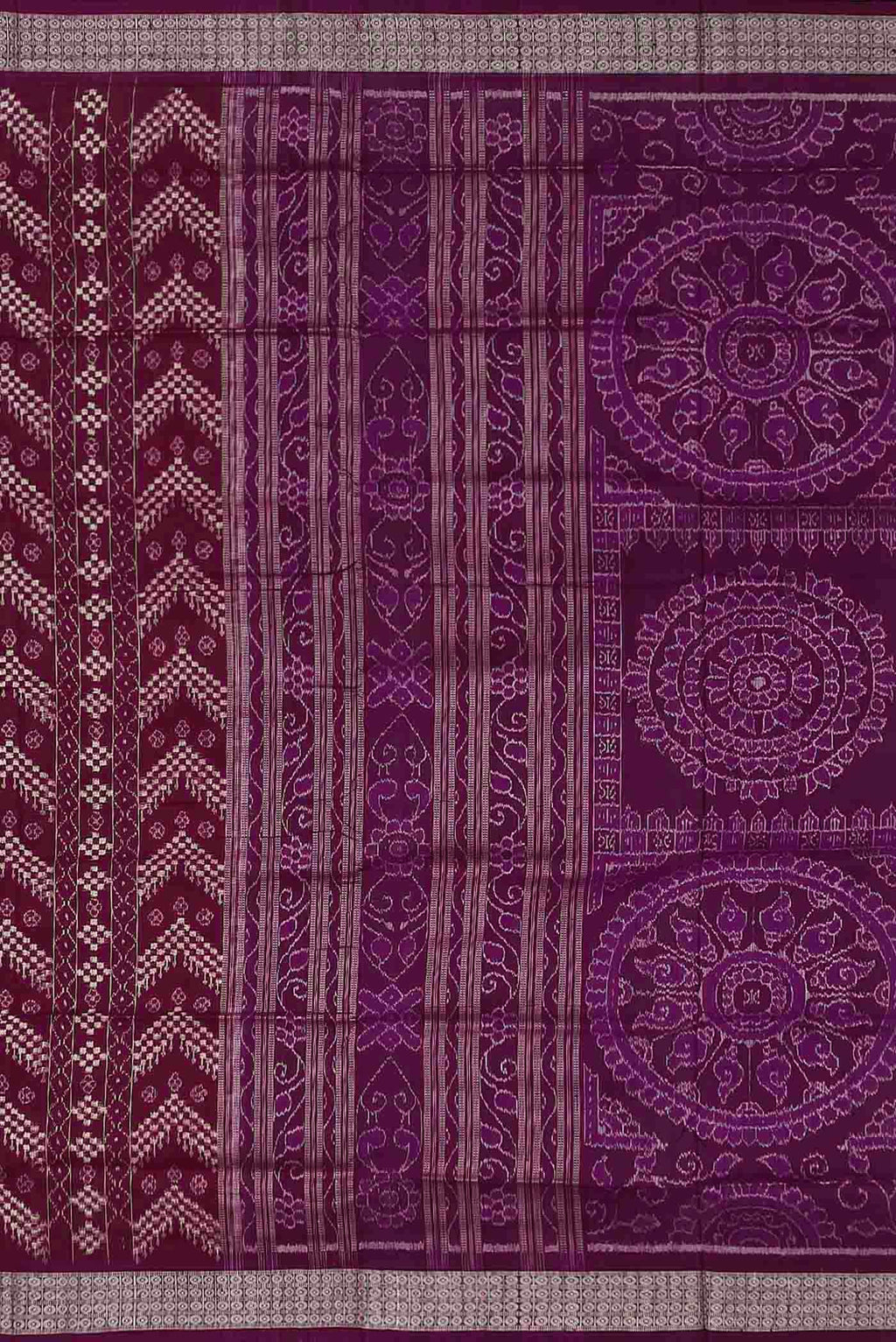 Dark Pink Orissa Silk Saree