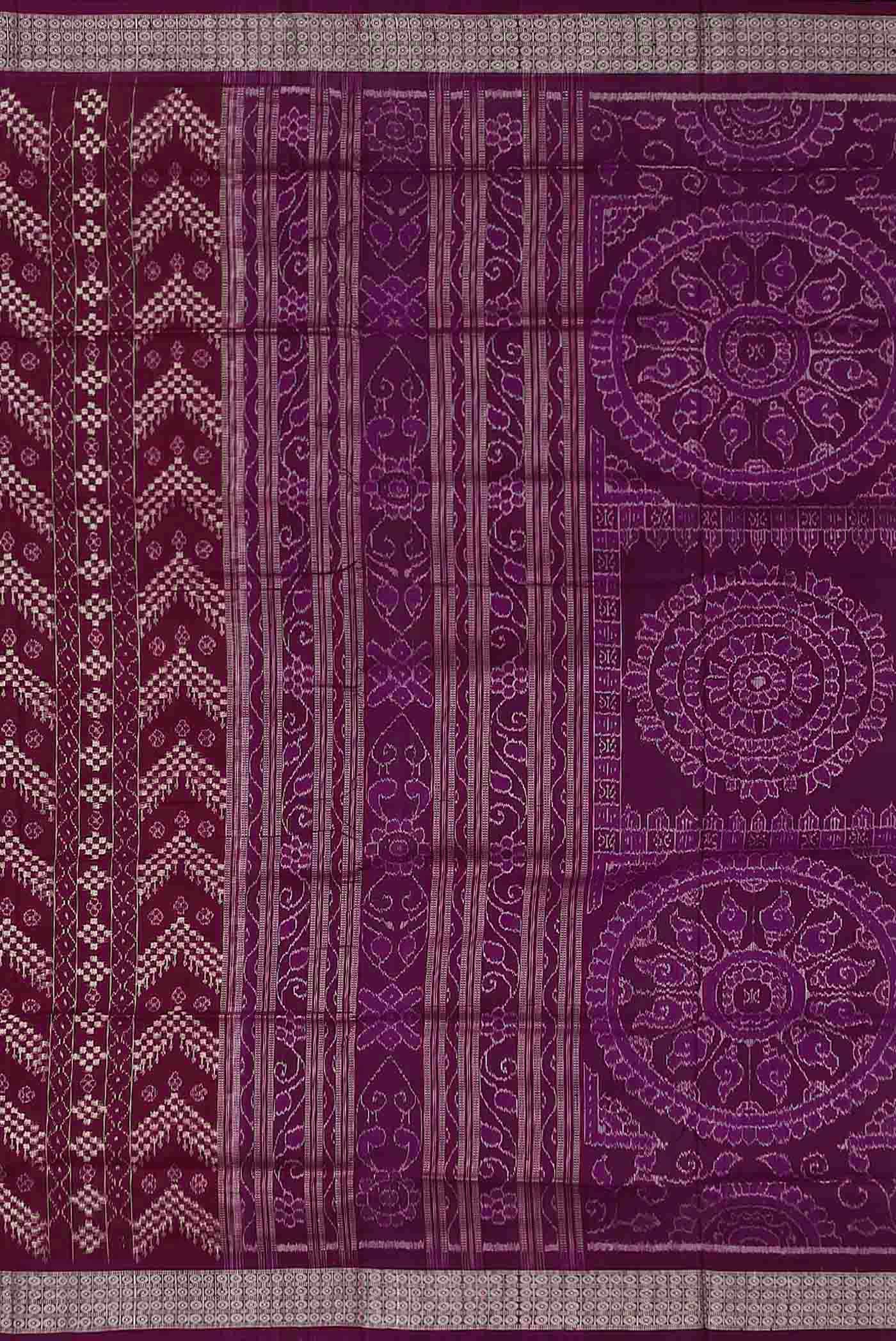 Dark Pink Orissa Silk Saree