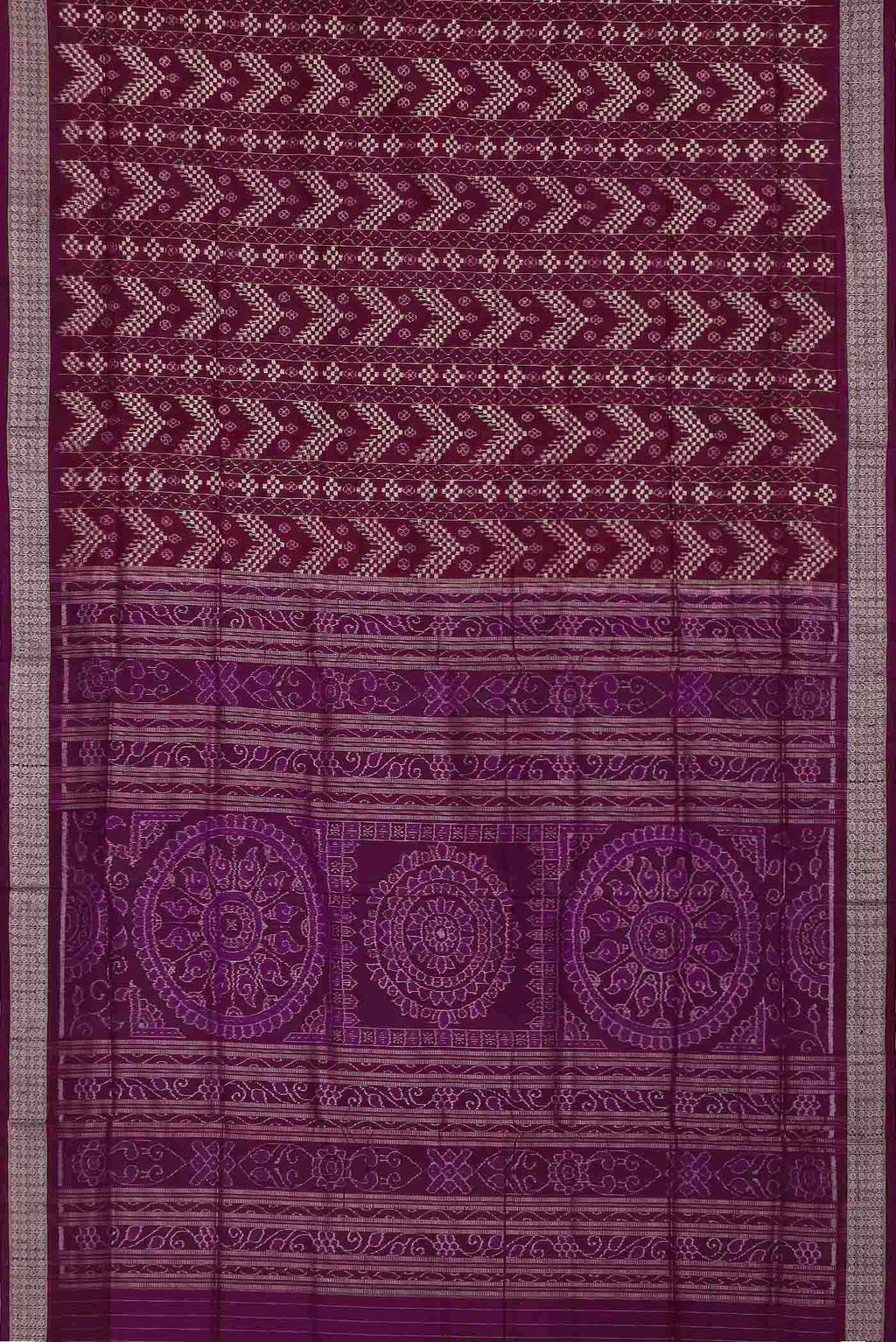 Dark Pink Orissa Silk Saree