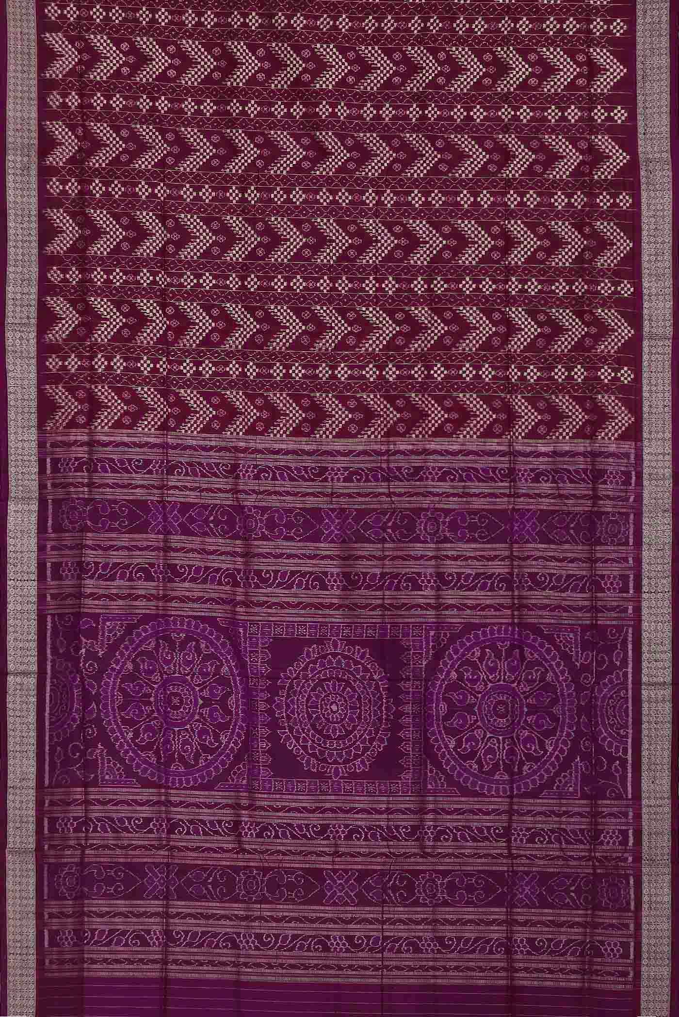 Dark Pink Orissa Silk Saree