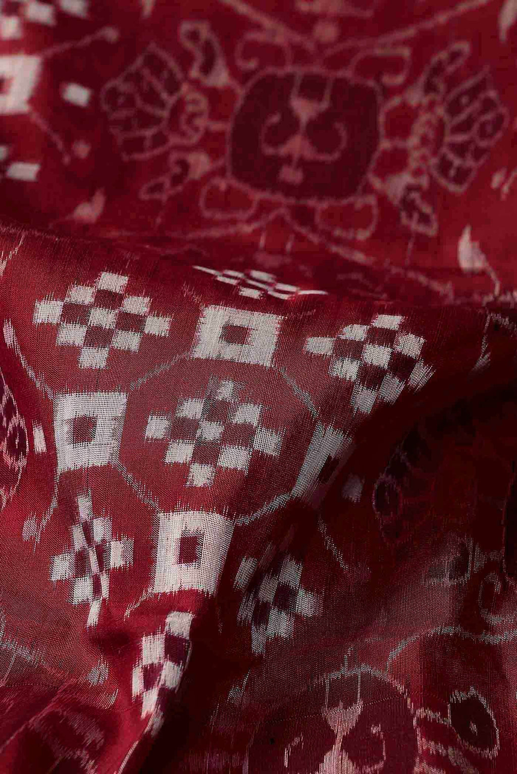 Maroon Orissa Silk Saree