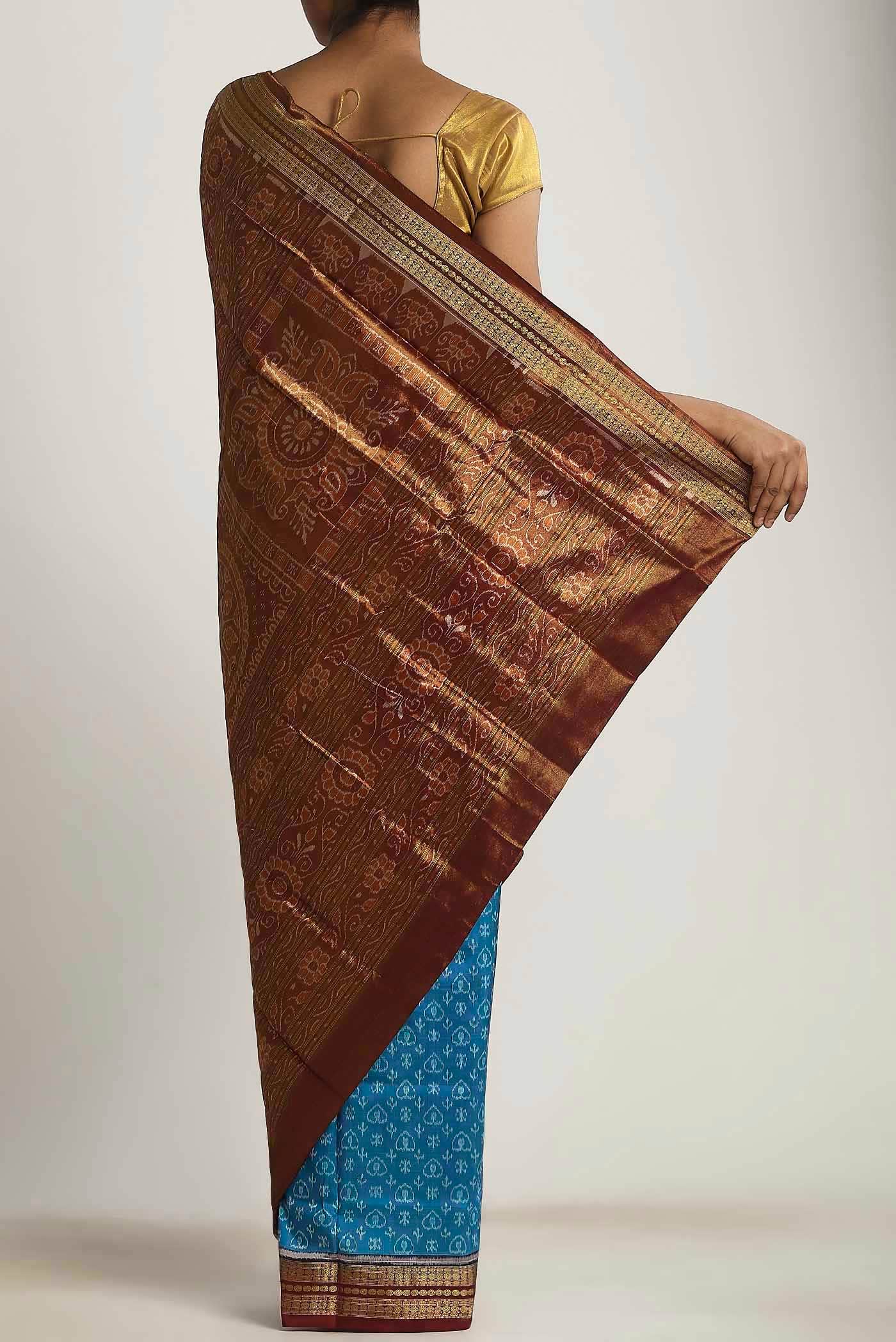 Blue Orissa Silk Saree