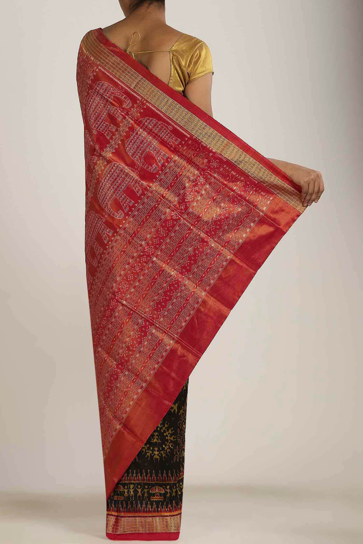Black Orissa Silk Saree