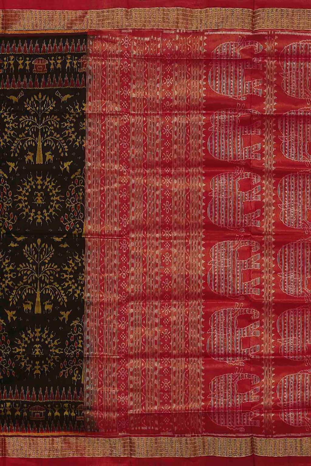 Black Orissa Silk Saree