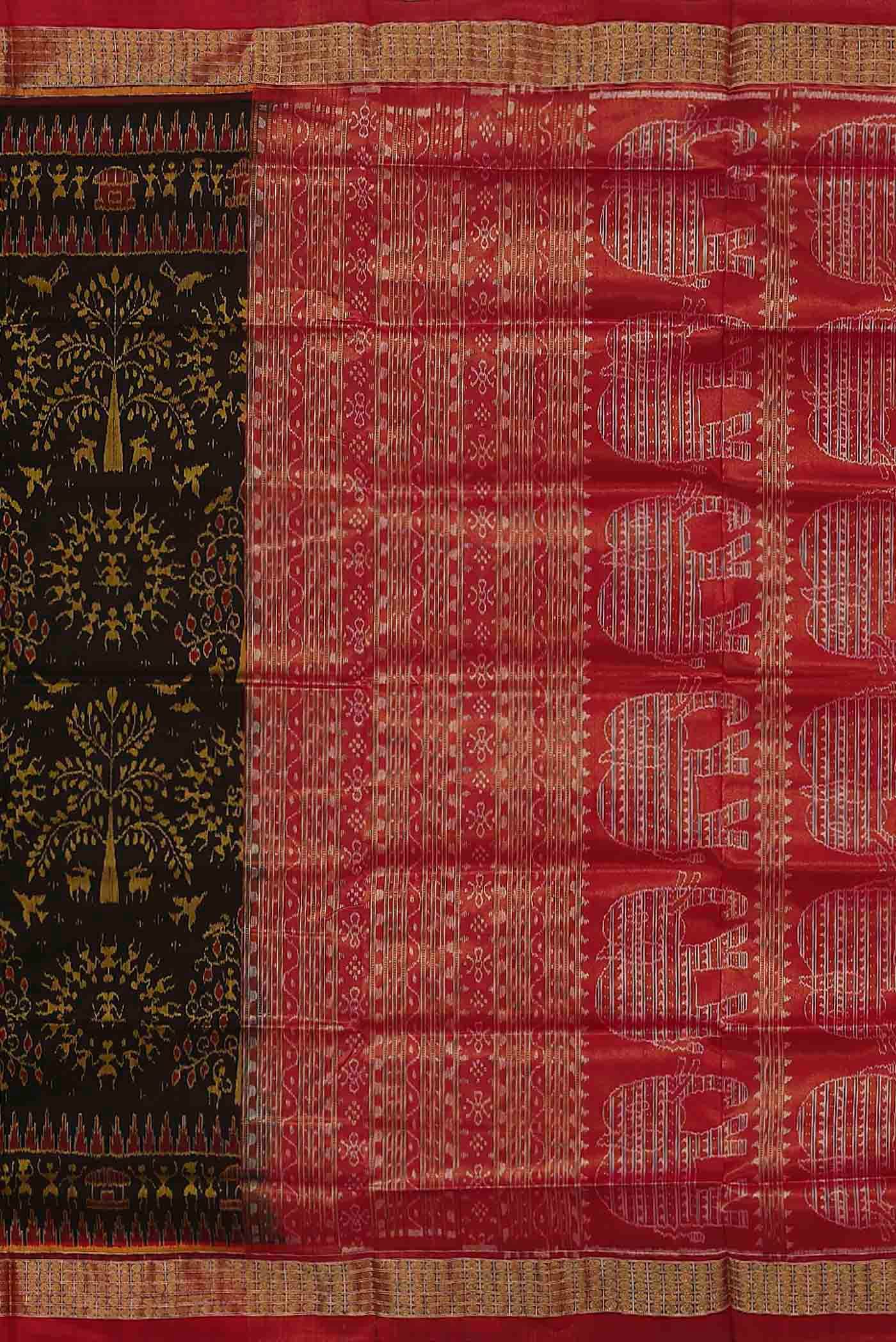 Black Orissa Silk Saree