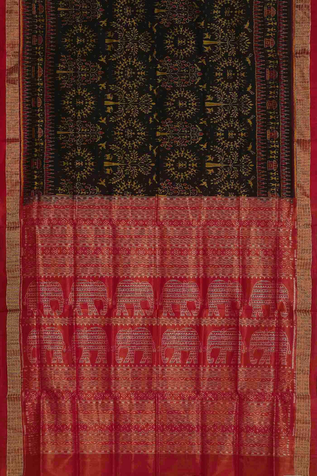 Black Orissa Silk Saree