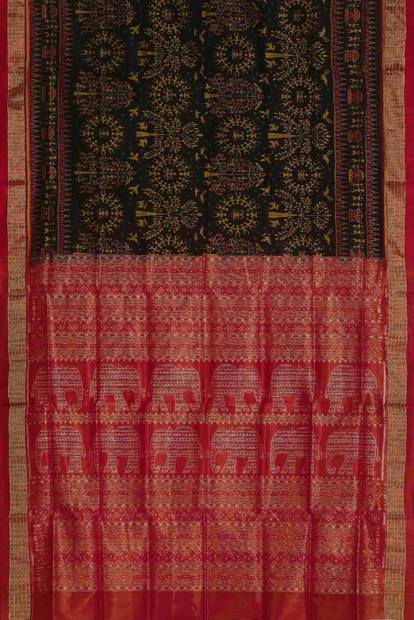 Black Orissa Silk Saree