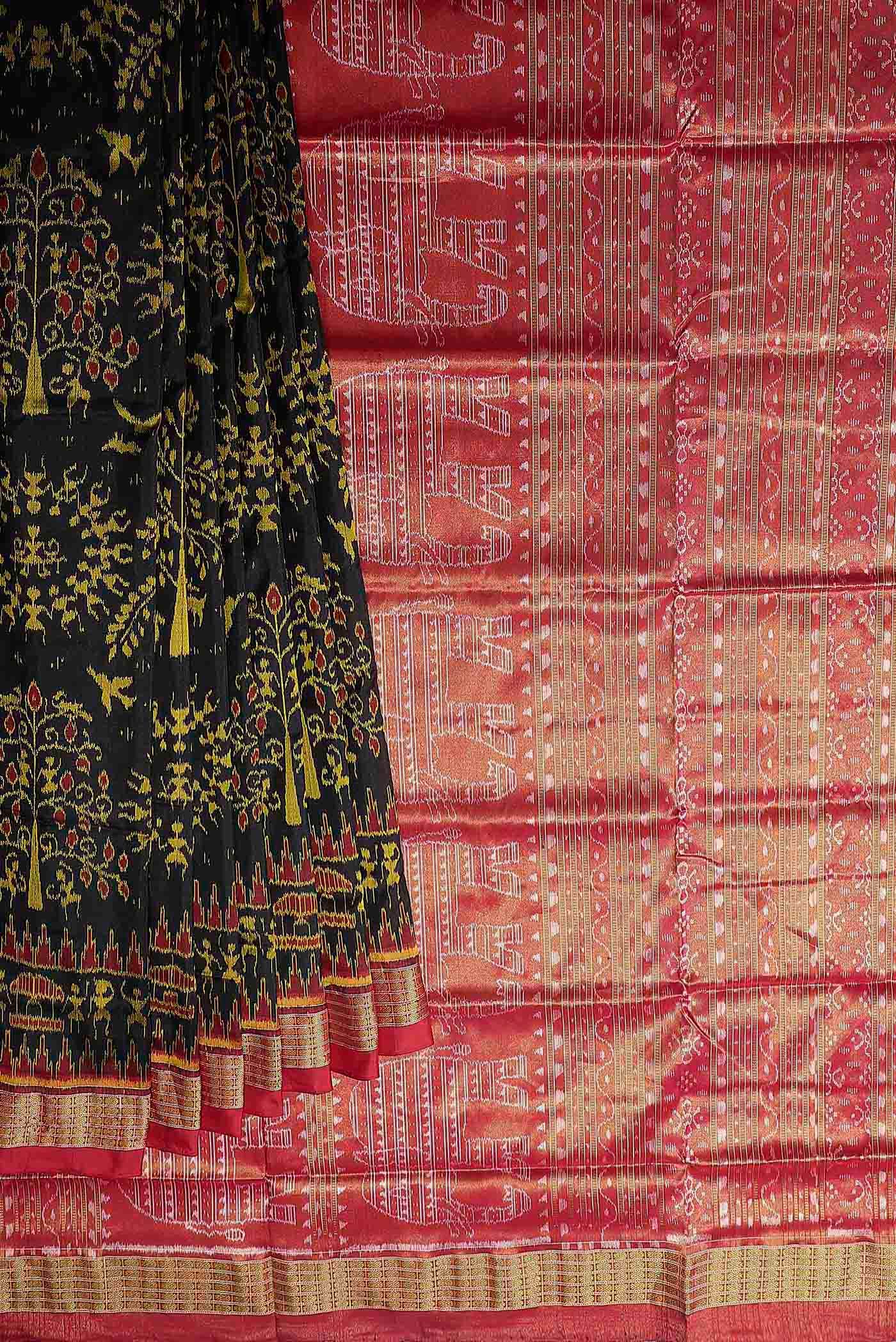 Black Orissa Silk Saree