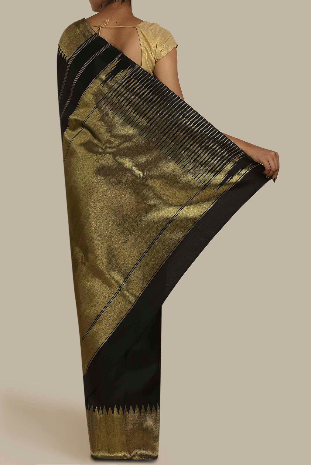 Black Kanchipuram Silk Saree