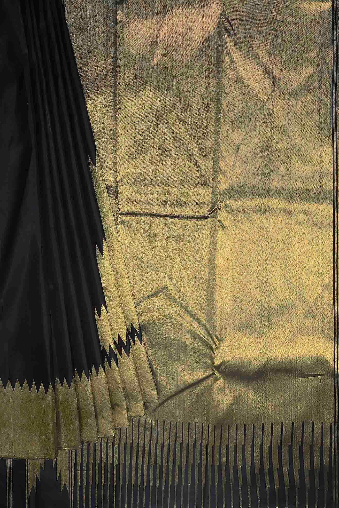 Black Kanchipuram Silk Saree