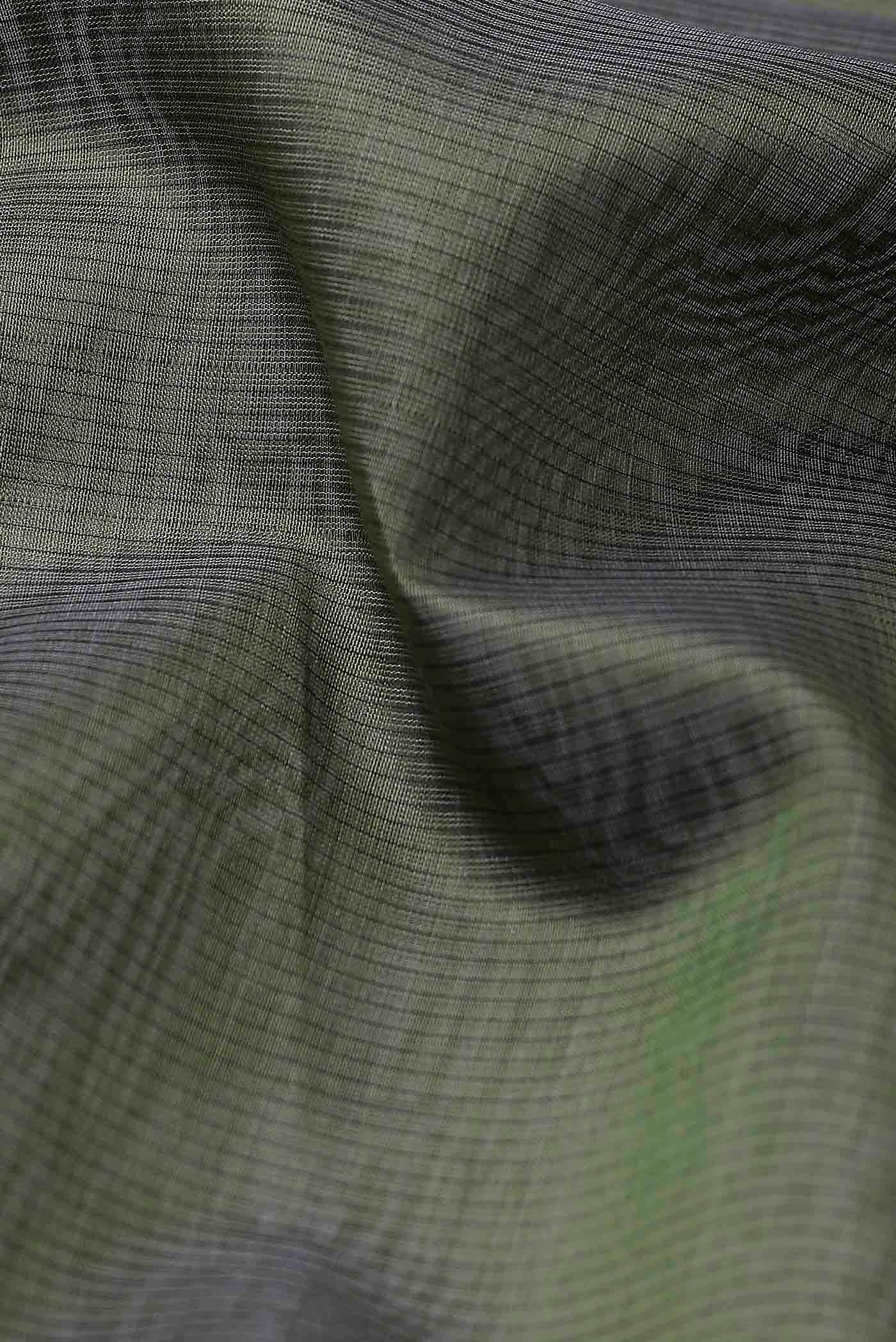 Green Maheshwari Silk Cotton Saree