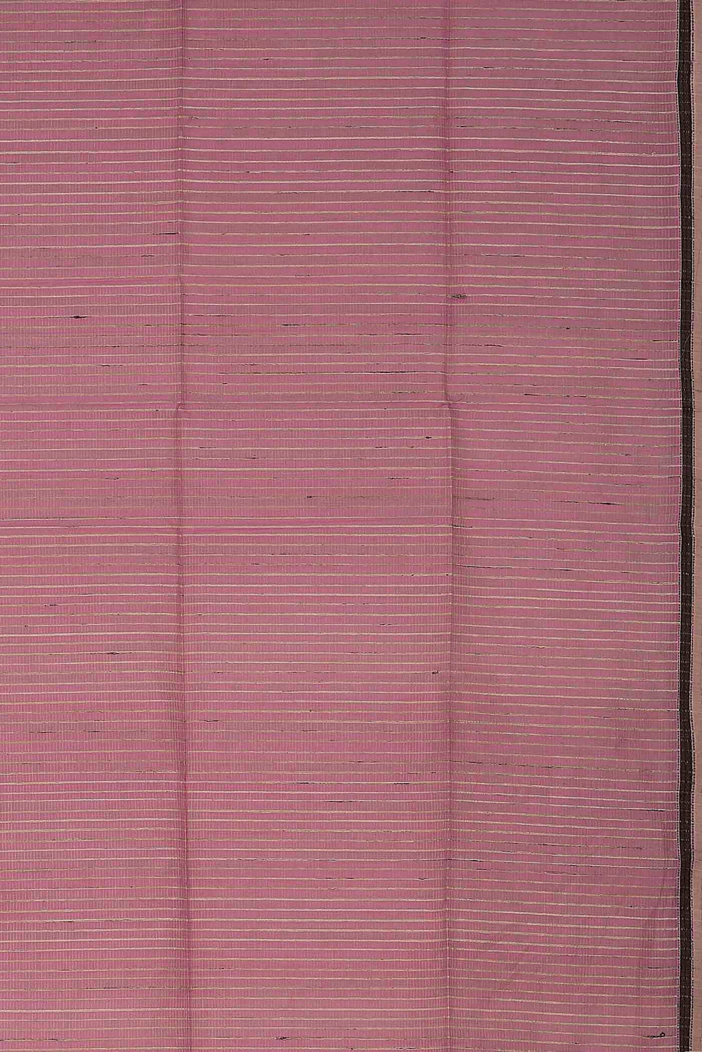 Rose pink Maheshwari Silk Cotton Saree