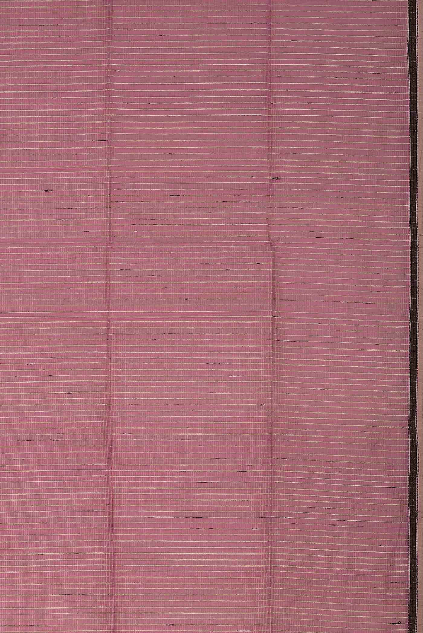Rose pink Maheshwari Silk Cotton Saree