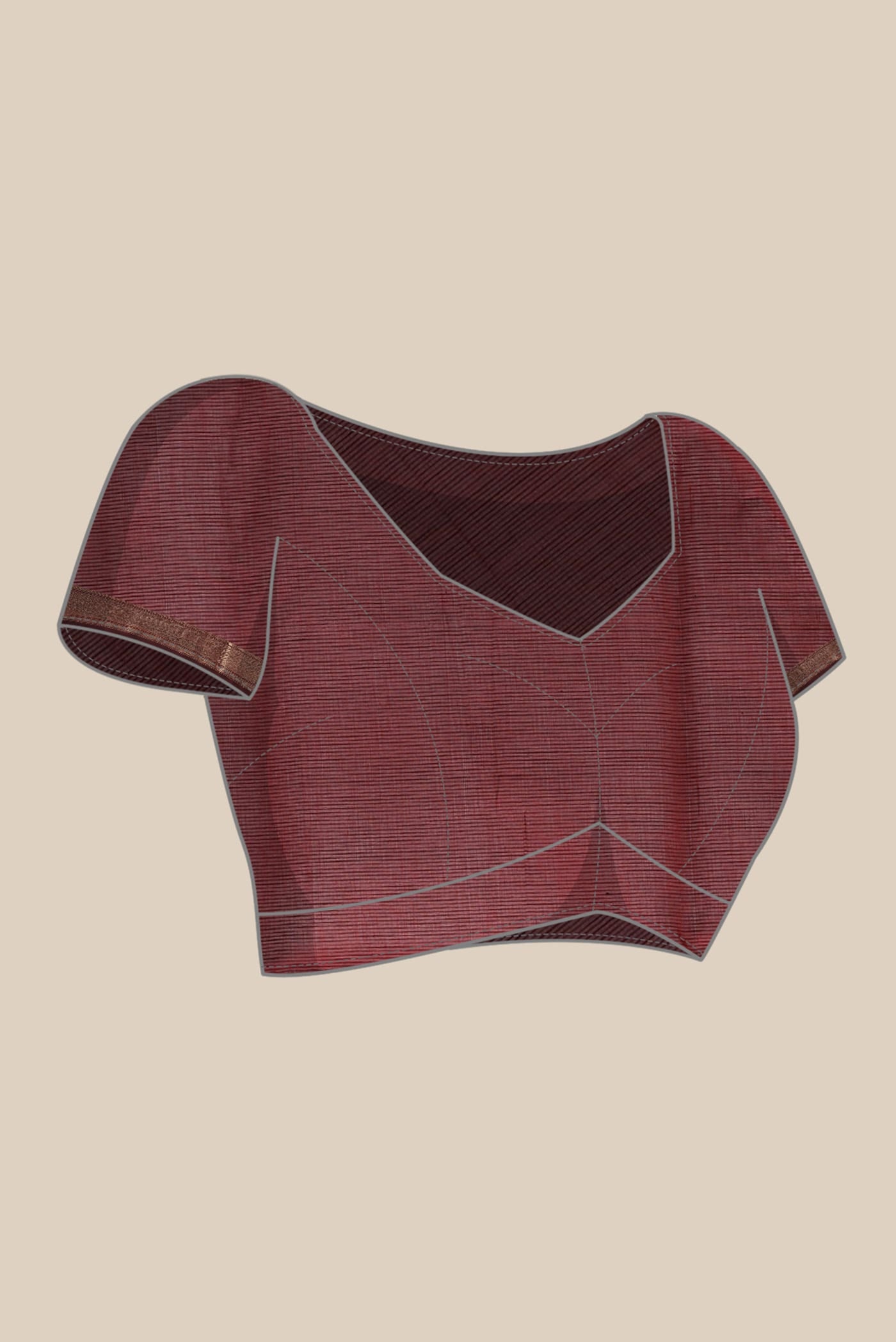 Maroon Maheshwari Silk Cotton Saree