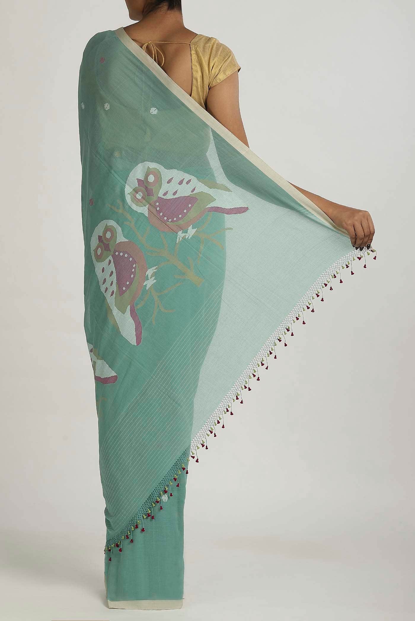Green Bengal Cotton Saree