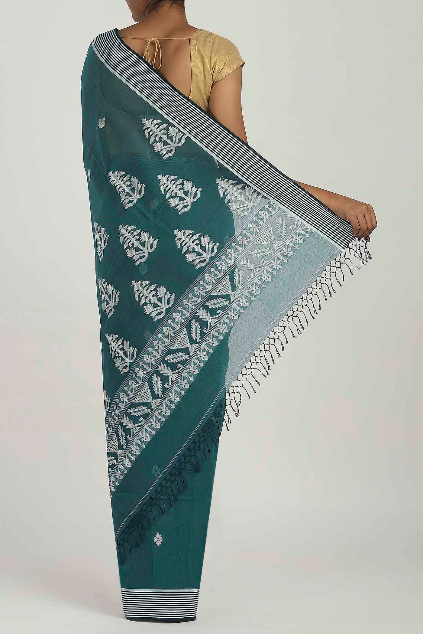 Blue Bengal Cotton Saree