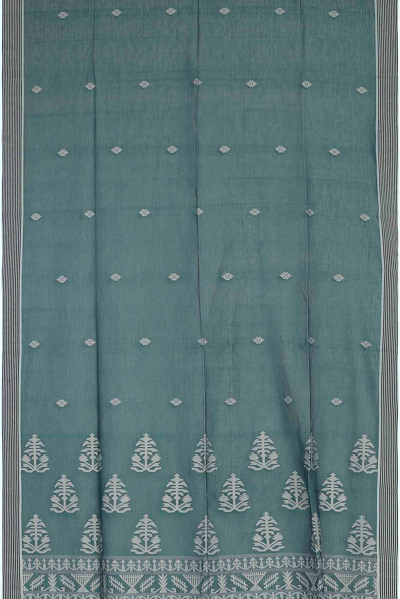 Blue Bengal Cotton Saree