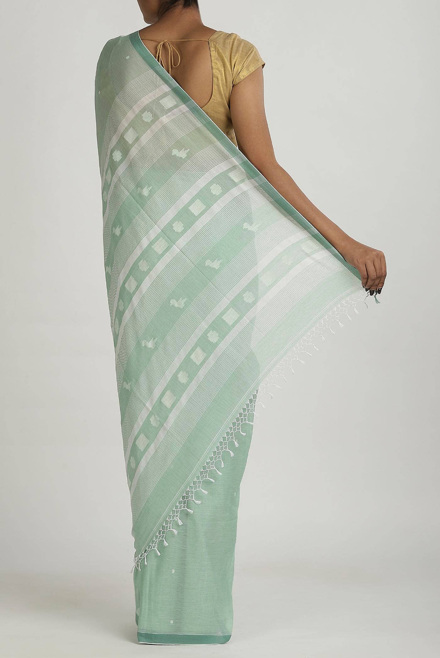 Green Bengal Cotton Saree