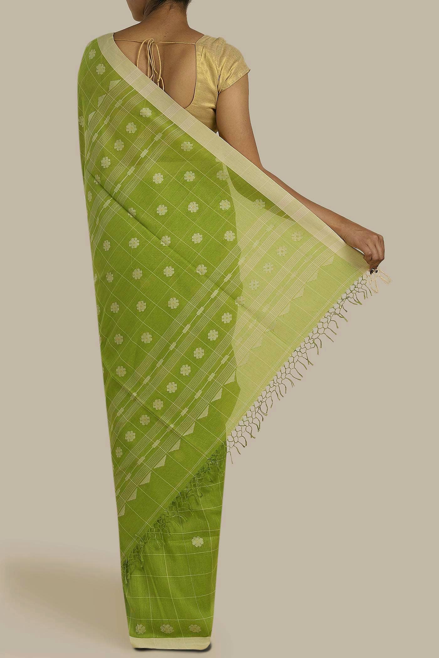 Green Bengal Cotton Saree