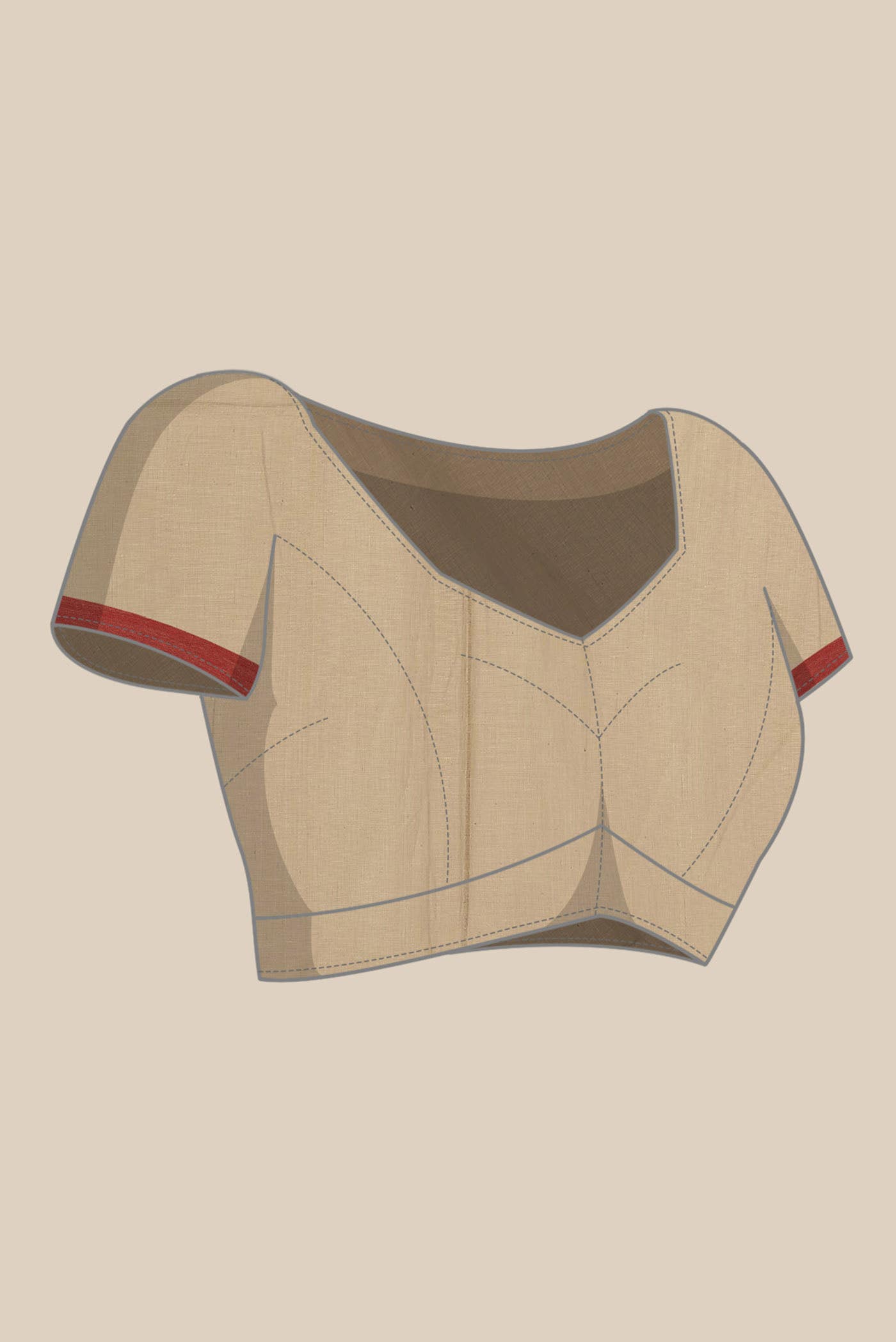 Beige Bengal Cotton Saree