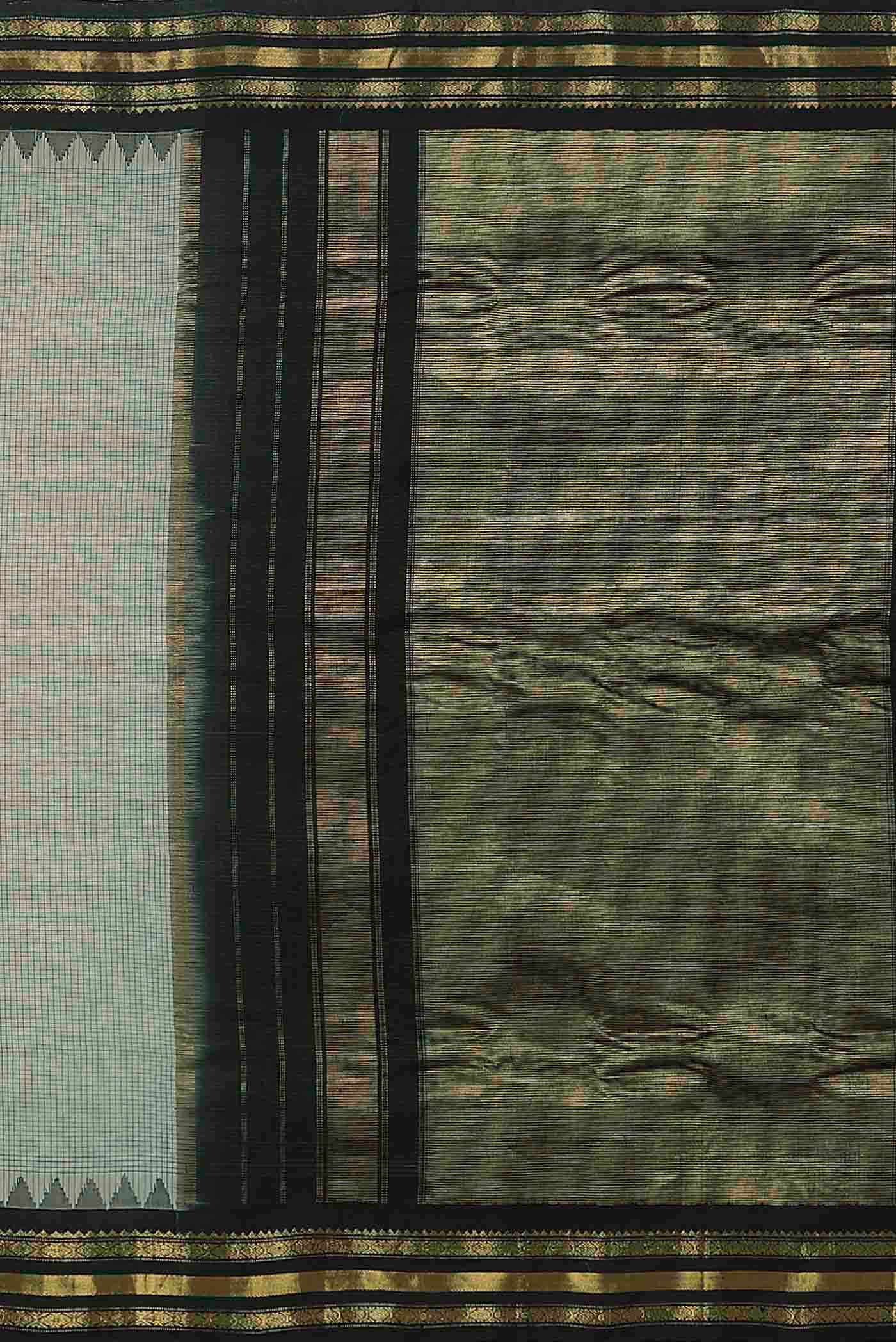 Beige Gadwal Silk Cotton Saree