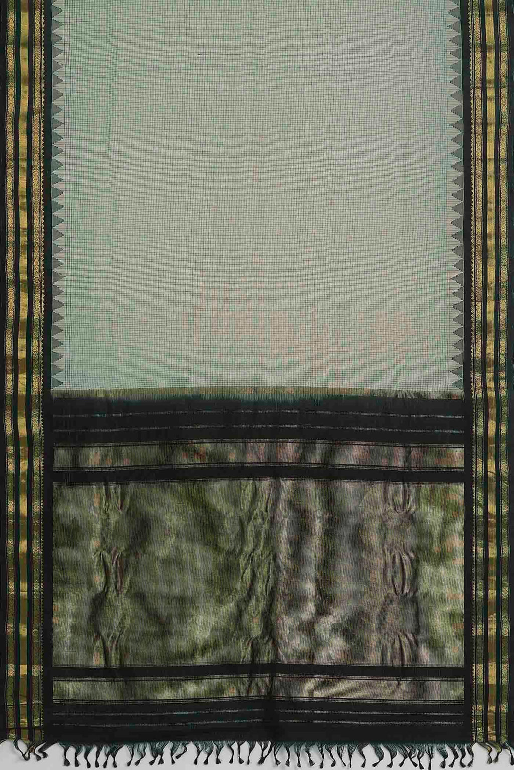 Beige Gadwal Silk Cotton Saree