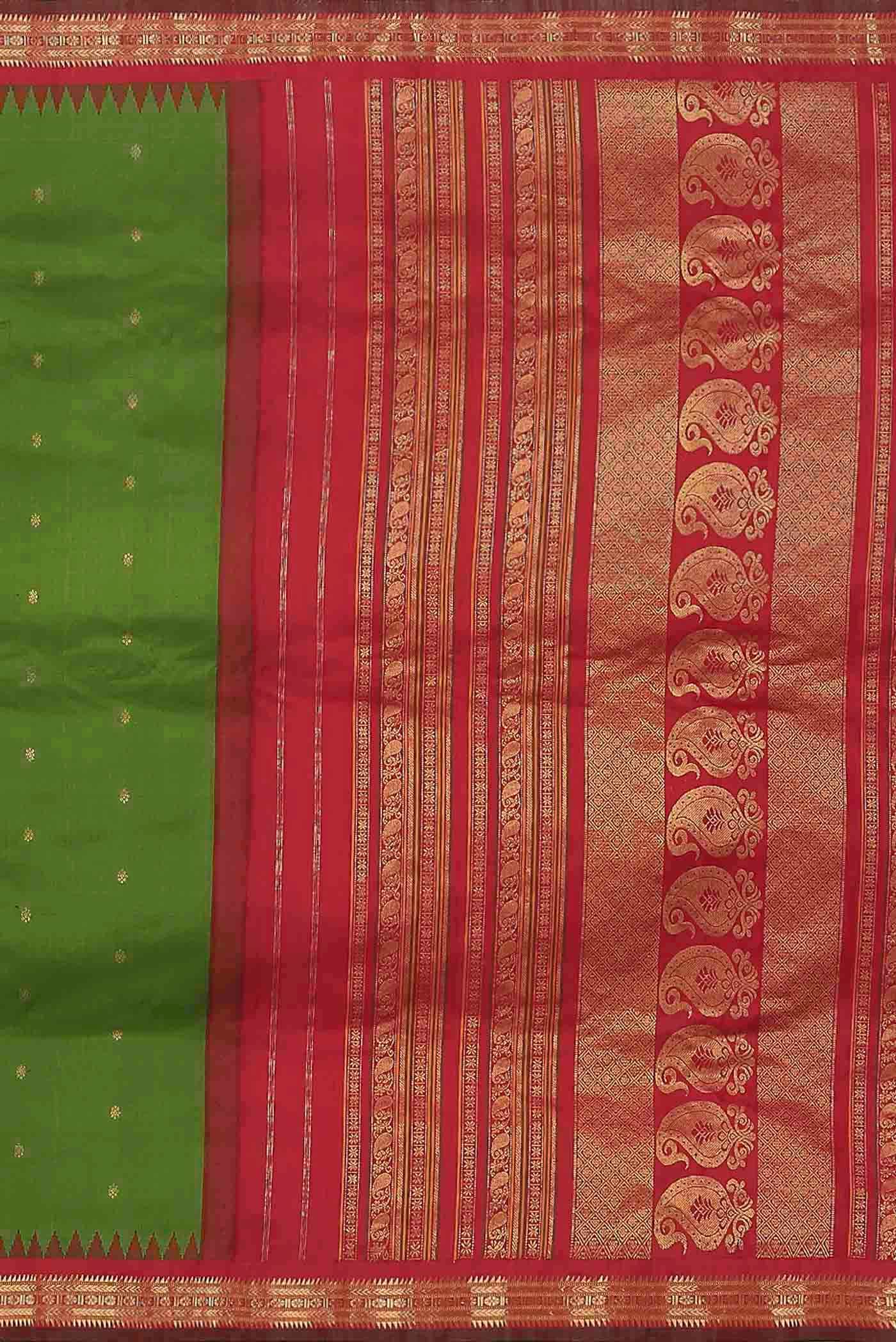 Green Gadwal Silk Saree