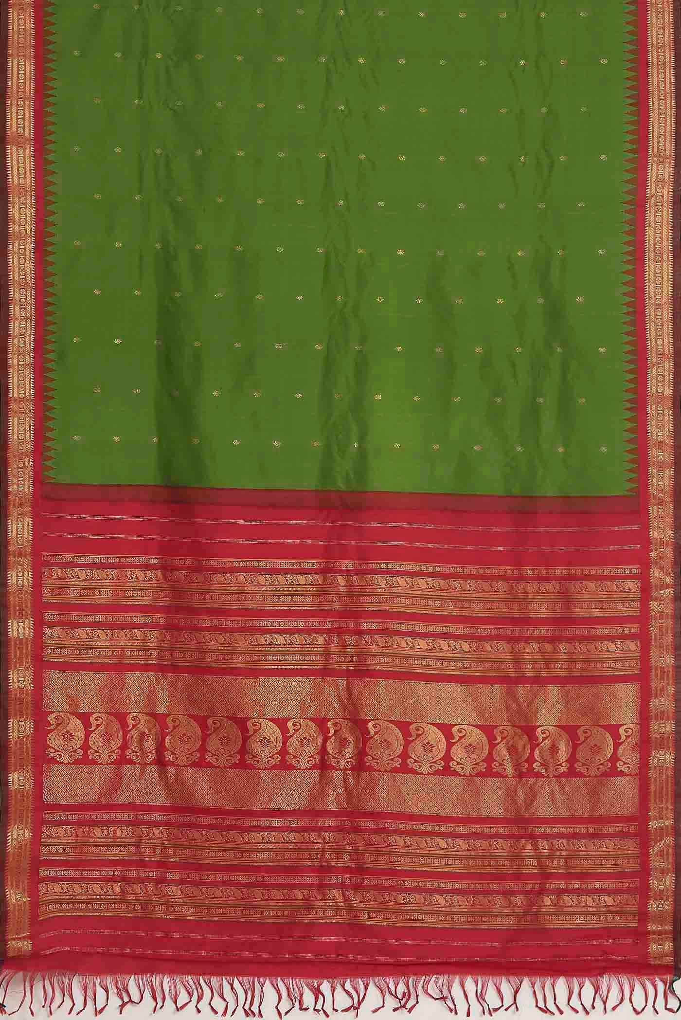 Green Gadwal Silk Saree