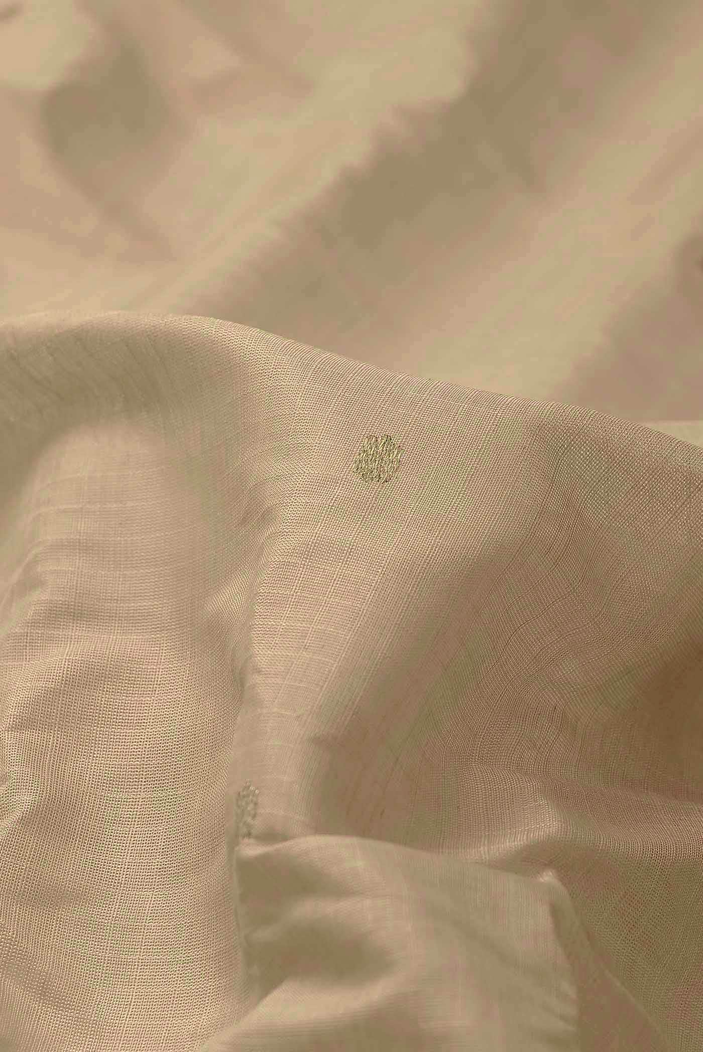Cream Gadwal Silk Cotton Saree