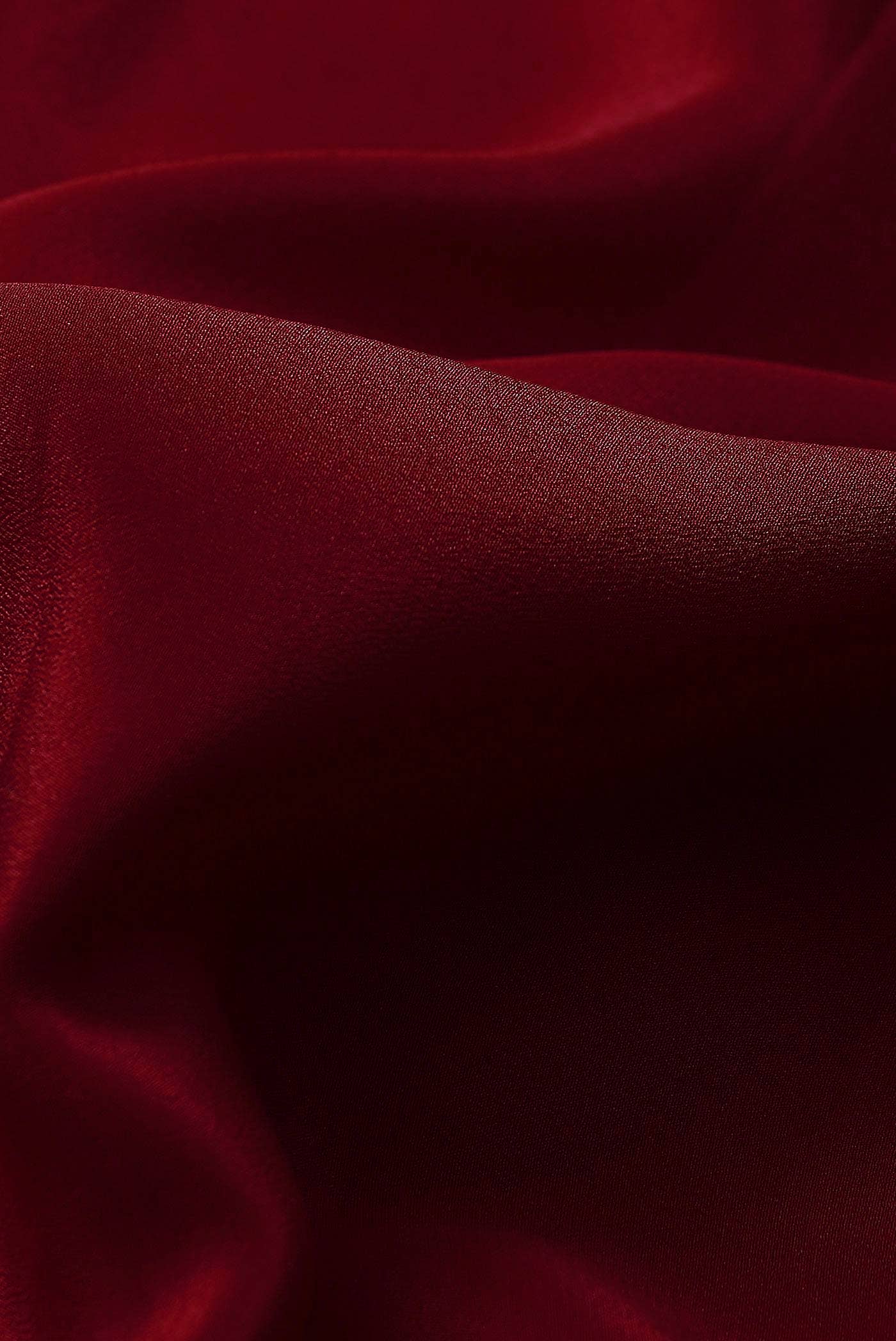 Maroon Crepe Saree