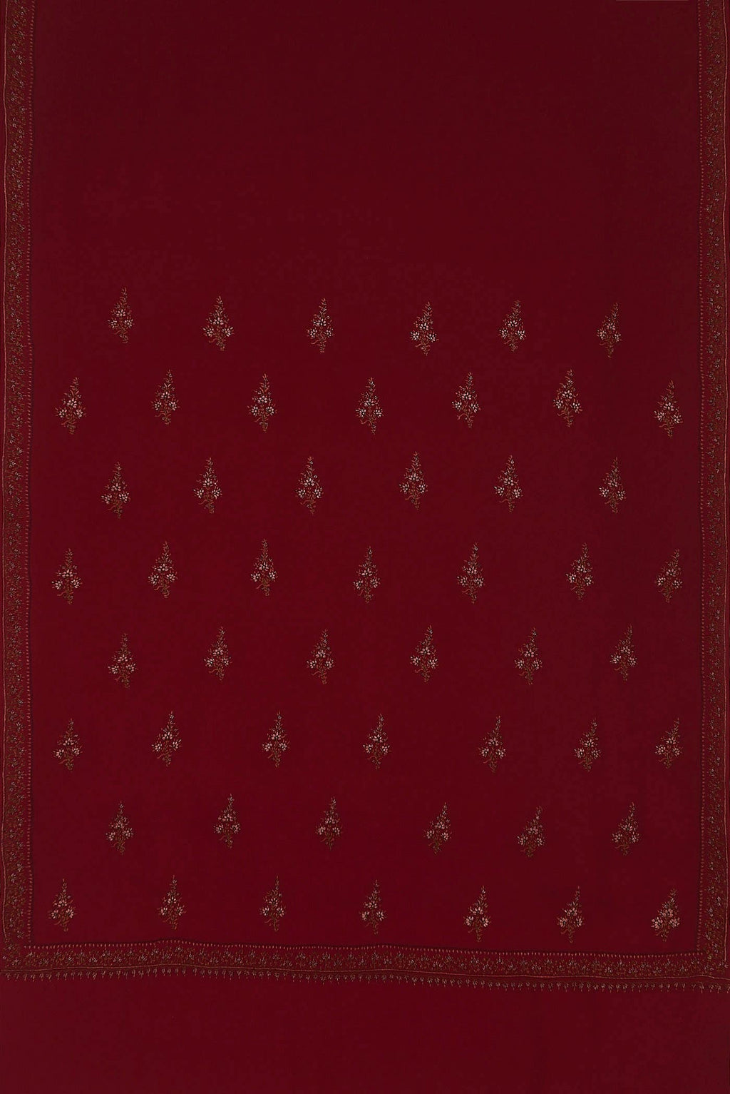 Maroon Crepe Saree