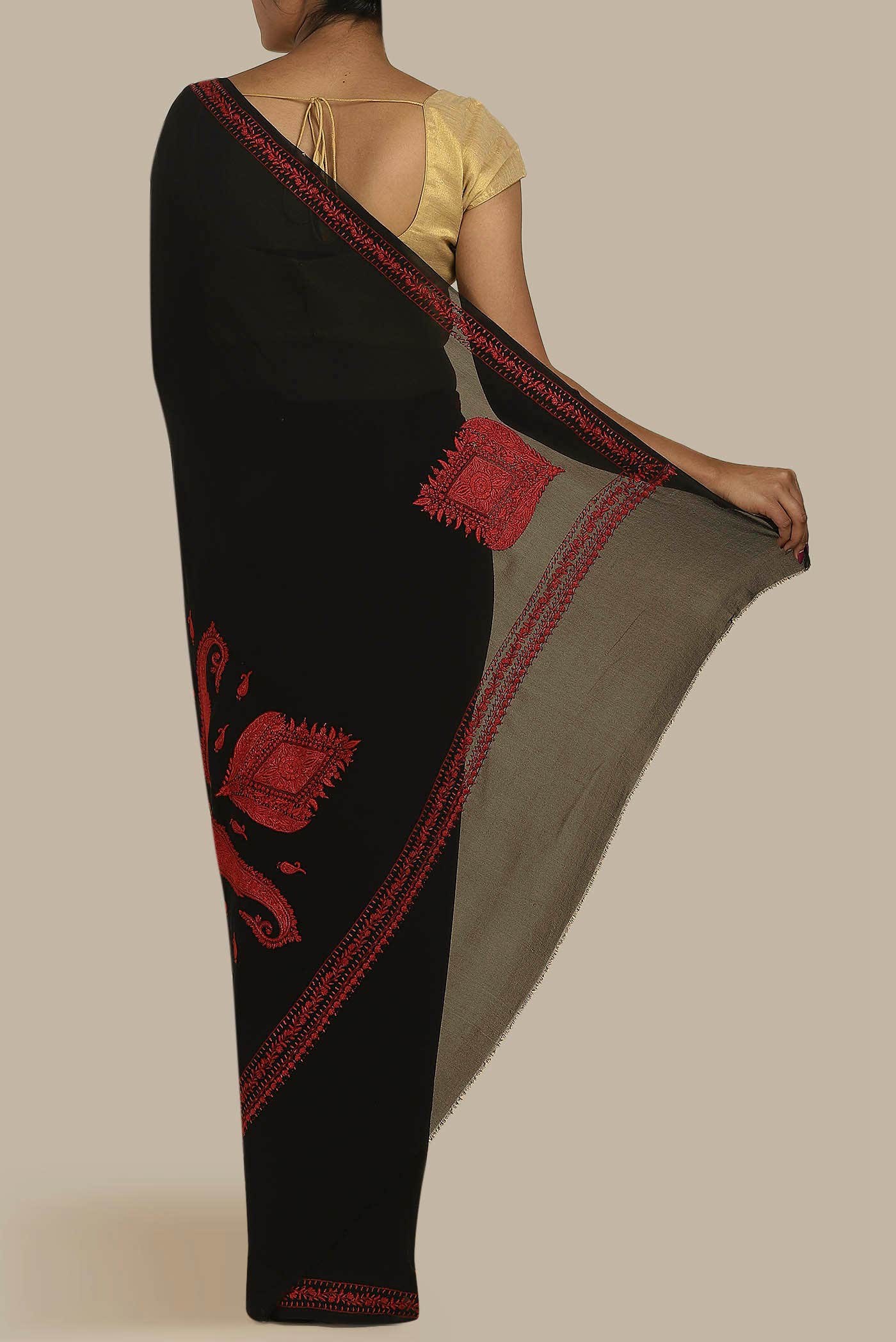 Black Georgette Saree