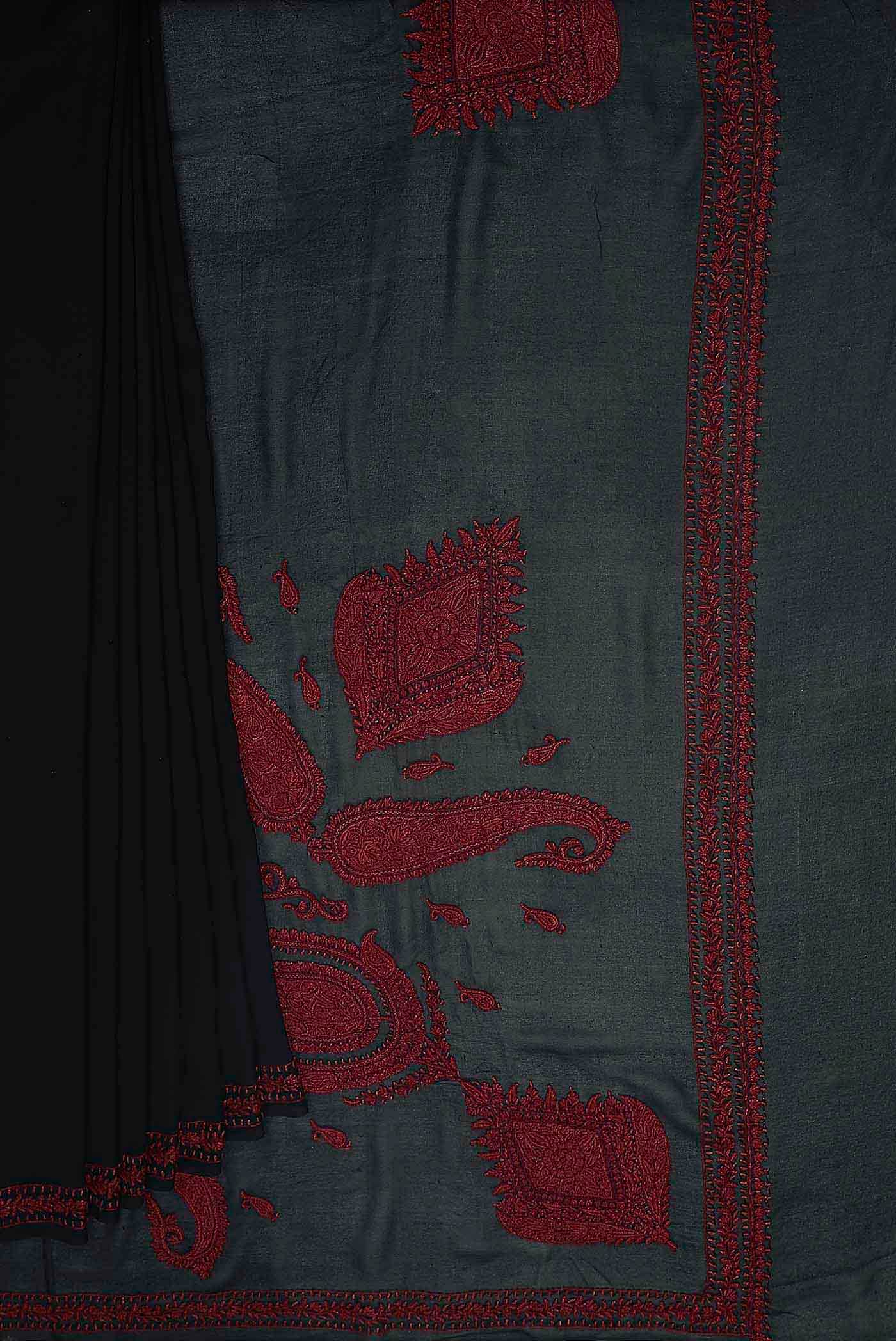 Black Georgette Saree