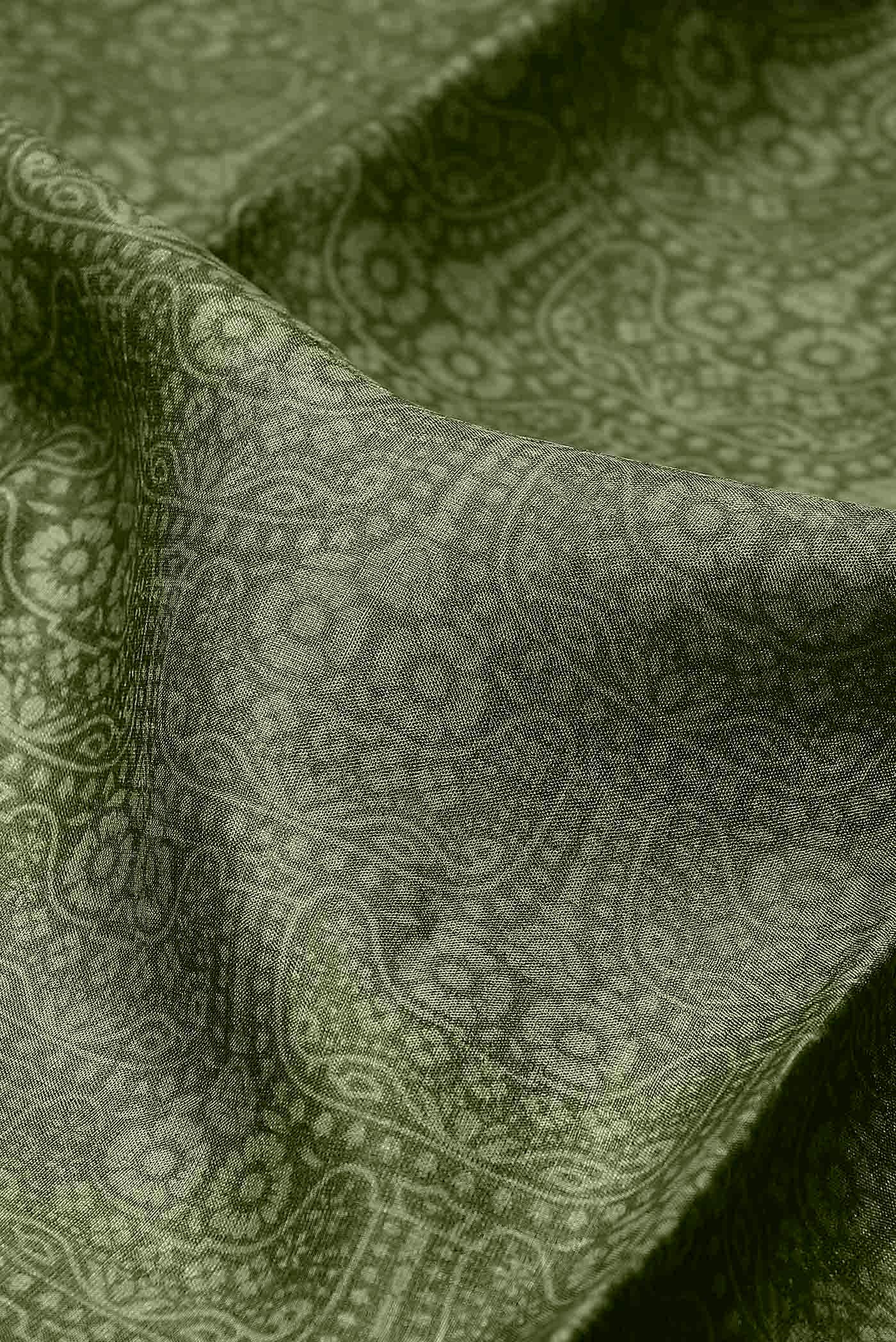 Green Bhagalpuri Tussar Silk Saree