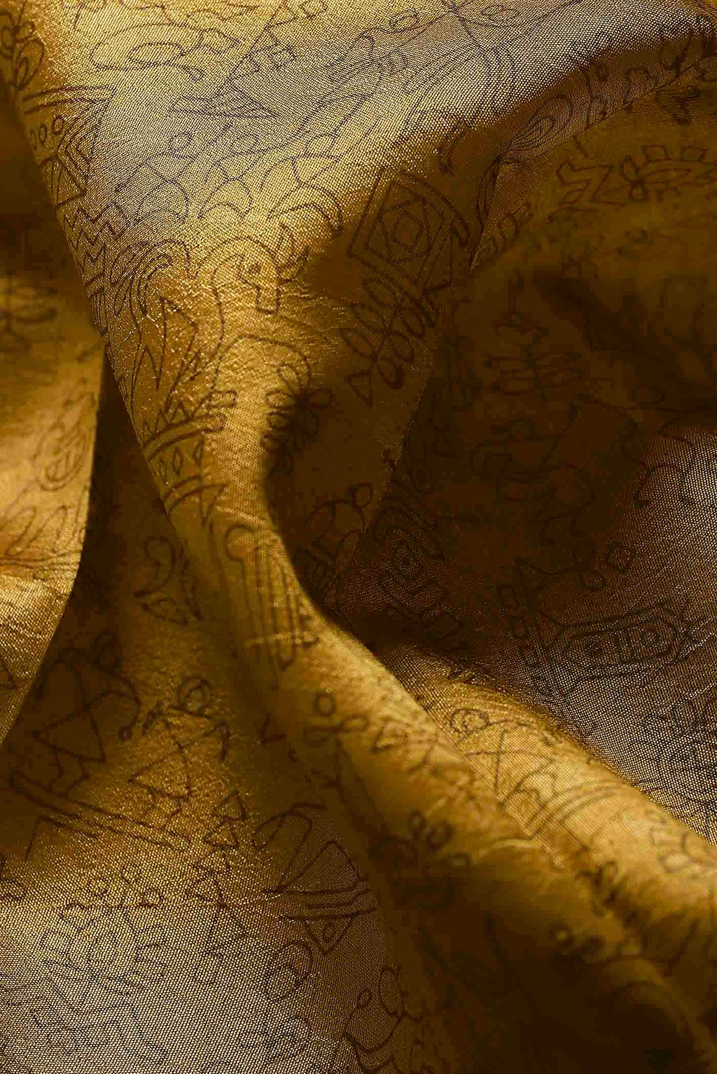Mustard Tussar Silk Saree