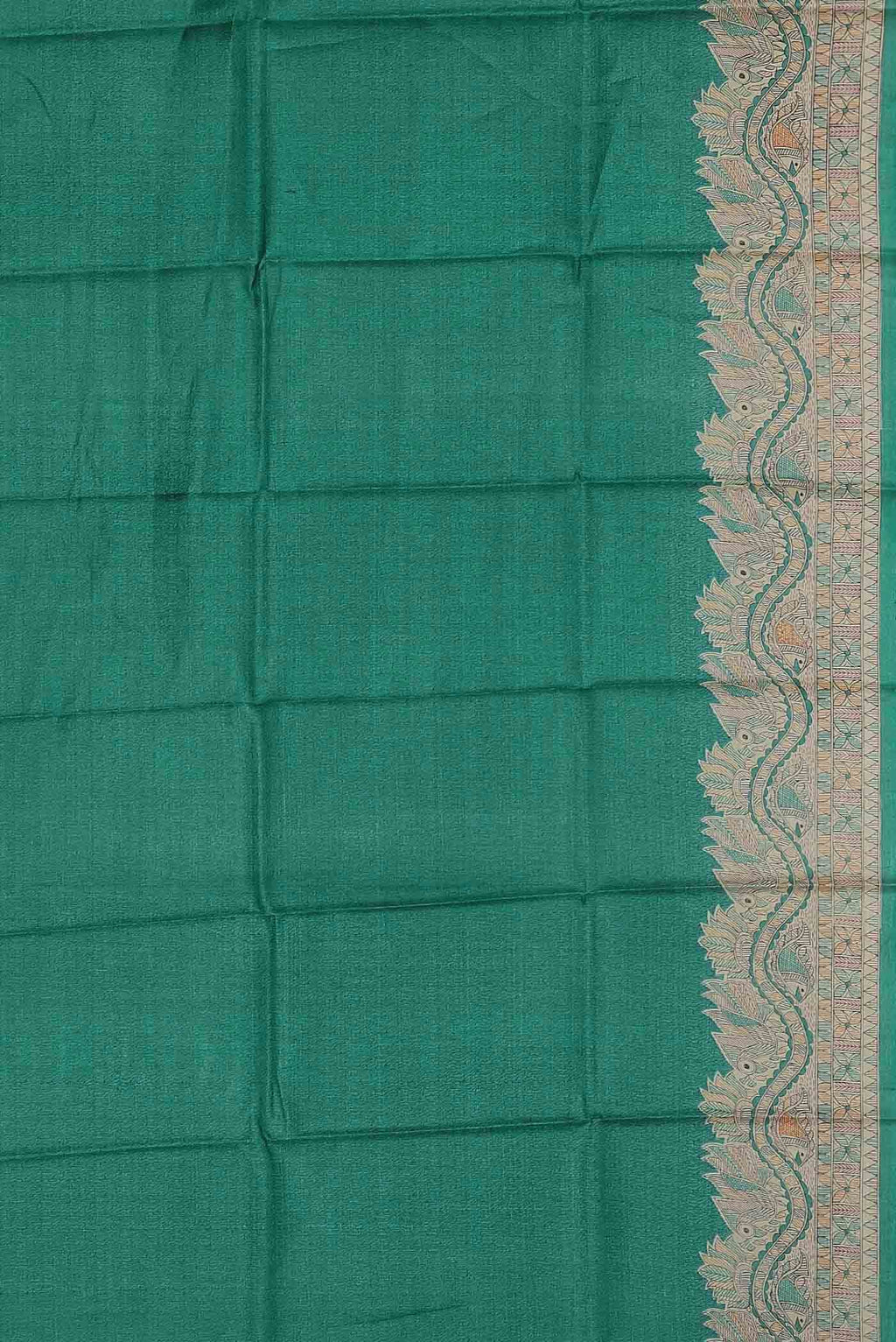 Green Tussar Silk Saree