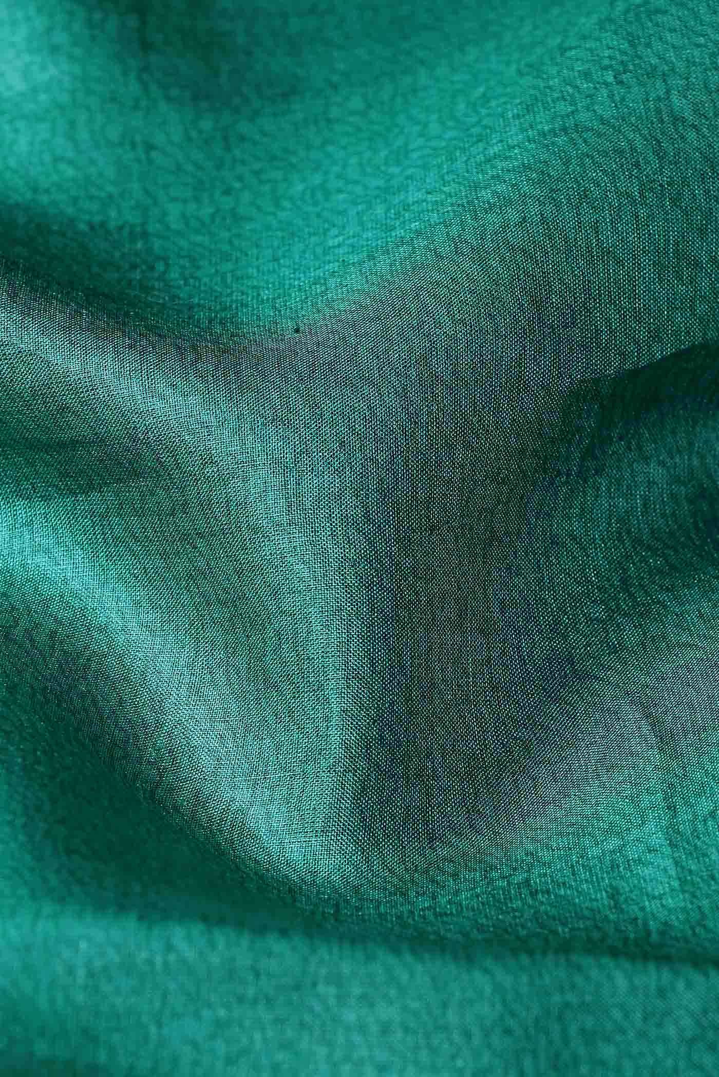 Green Tussar Silk Saree