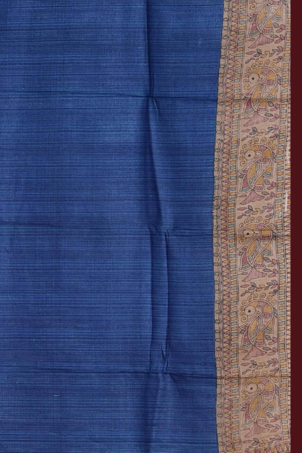 Blue Bhagalpuri Tussar Silk Saree