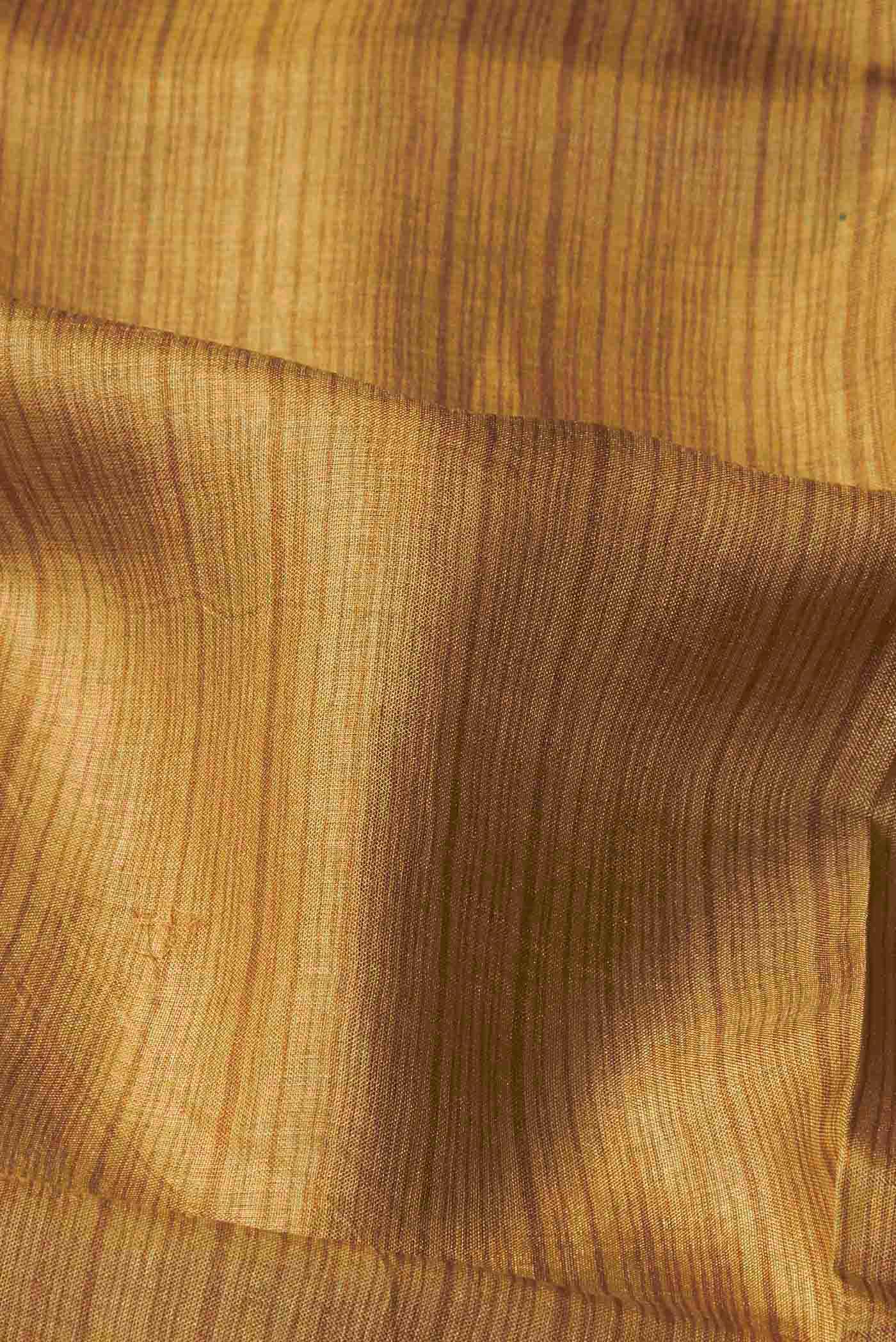 Mustard Tussar Silk Saree