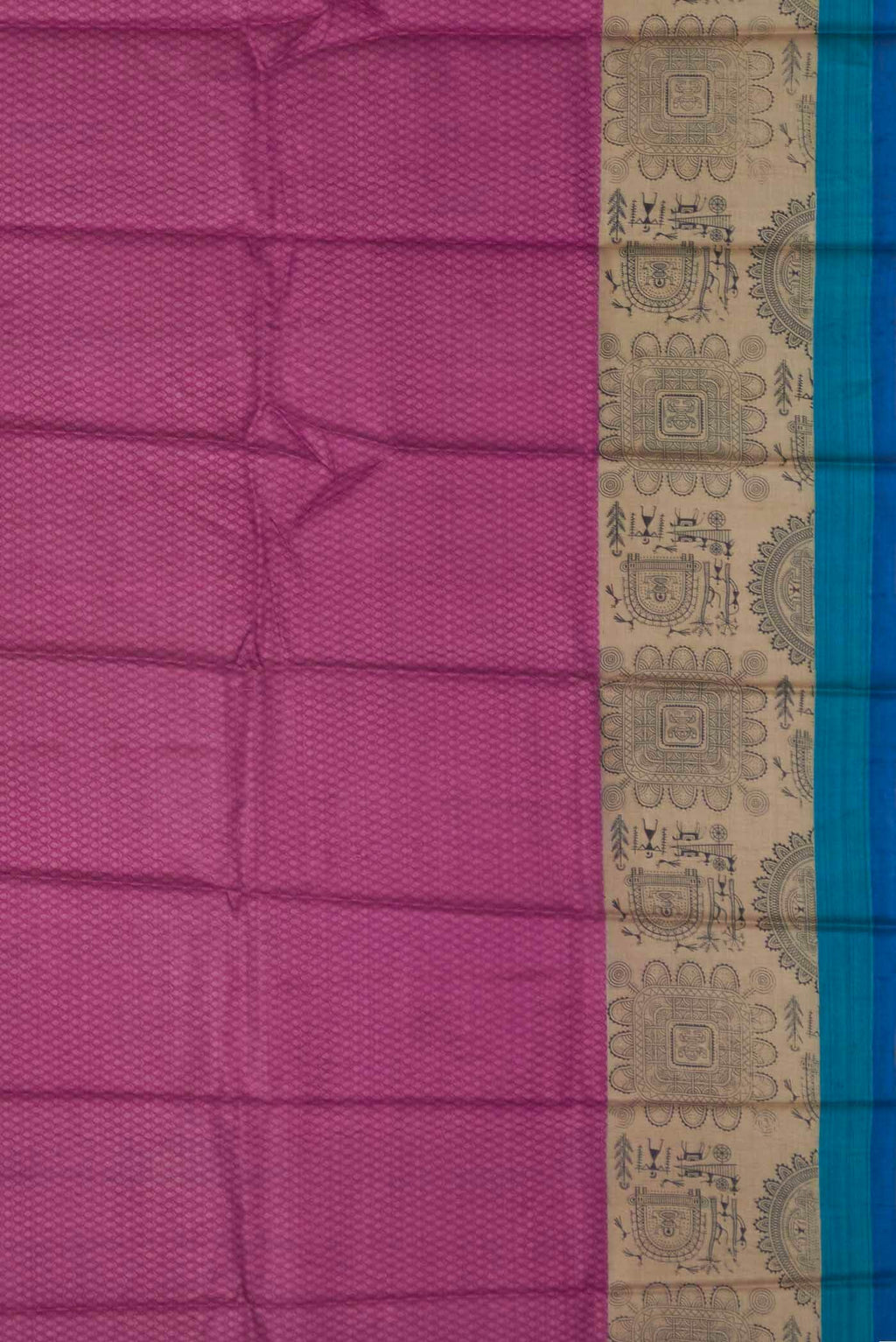 Pink Bhagalpuri Tussar Silk Saree