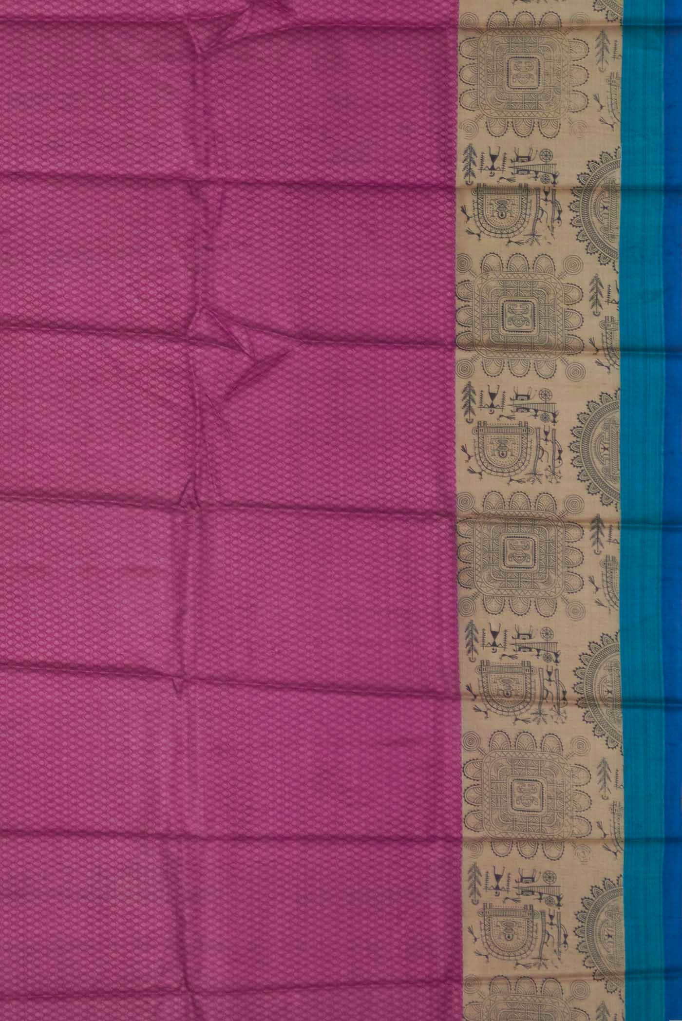 Pink Bhagalpuri Tussar Silk Saree