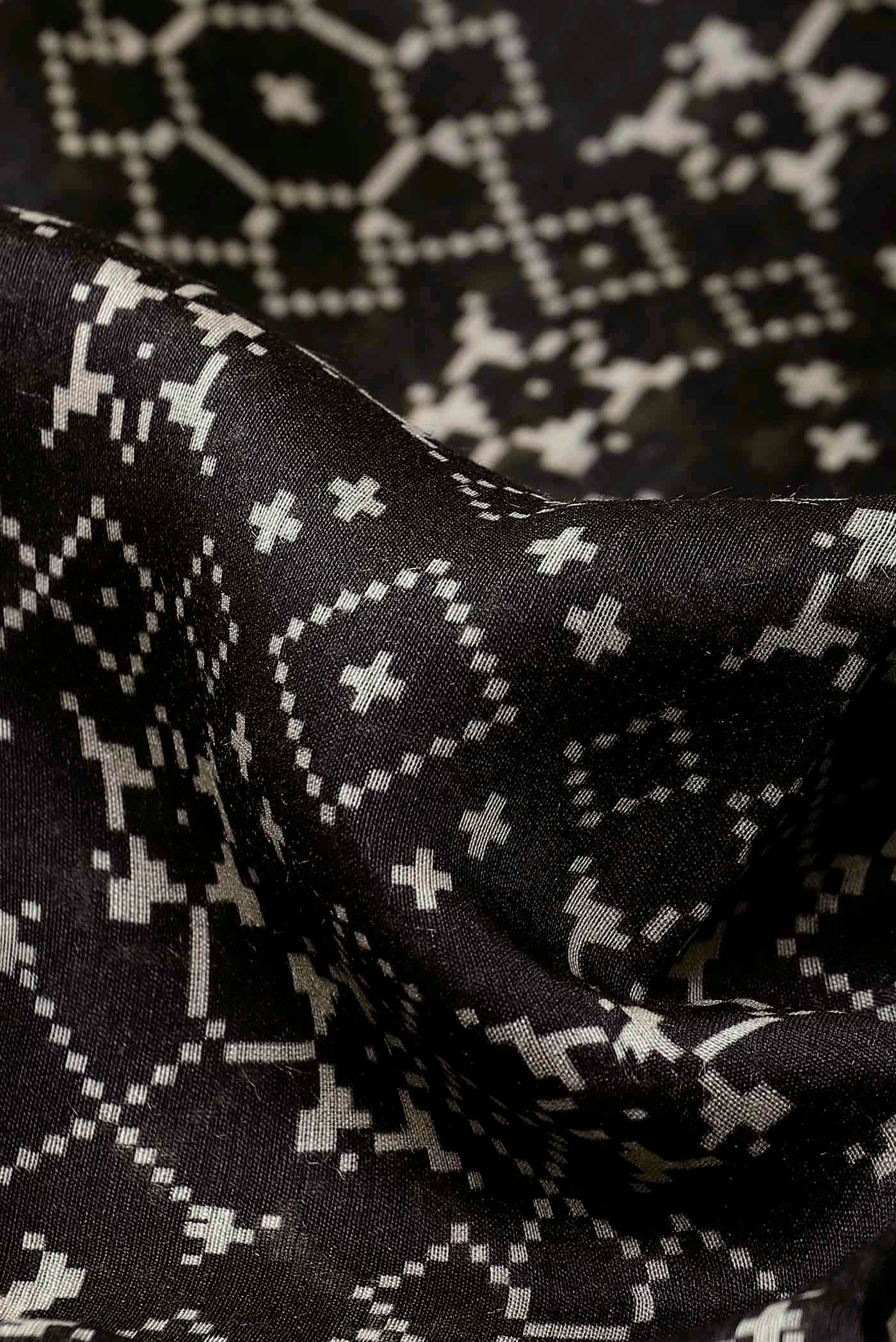 Black Bhagalpuri Tussar Silk Saree