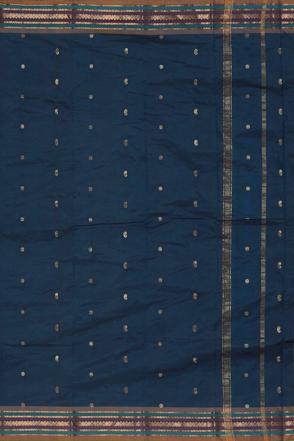 Blue Blended Bangalore Silk Saree