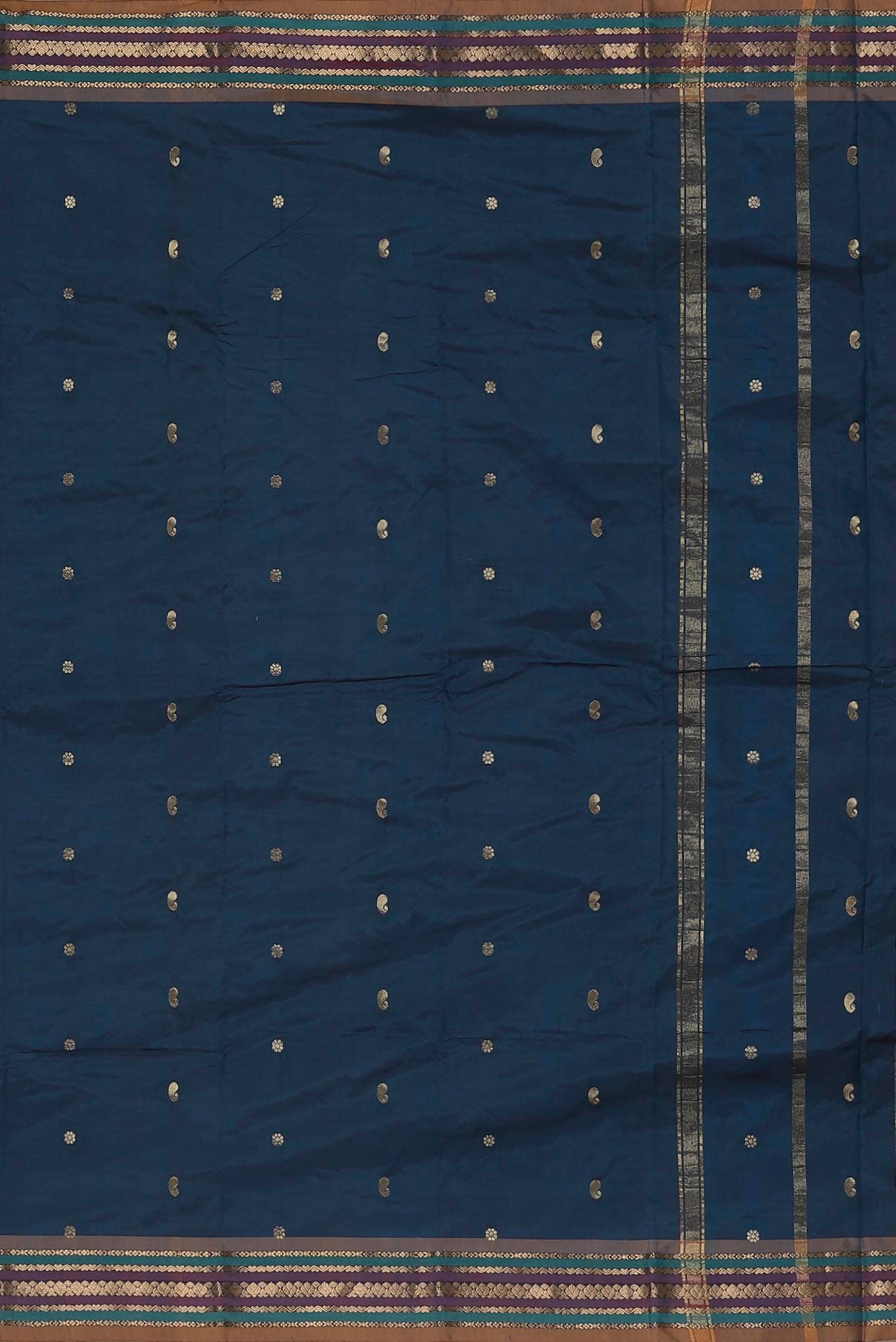 Blue Blended Bangalore Silk Saree