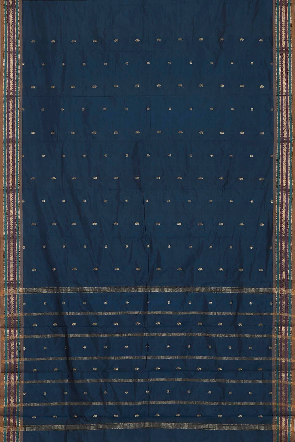 Blue Blended Bangalore Silk Saree