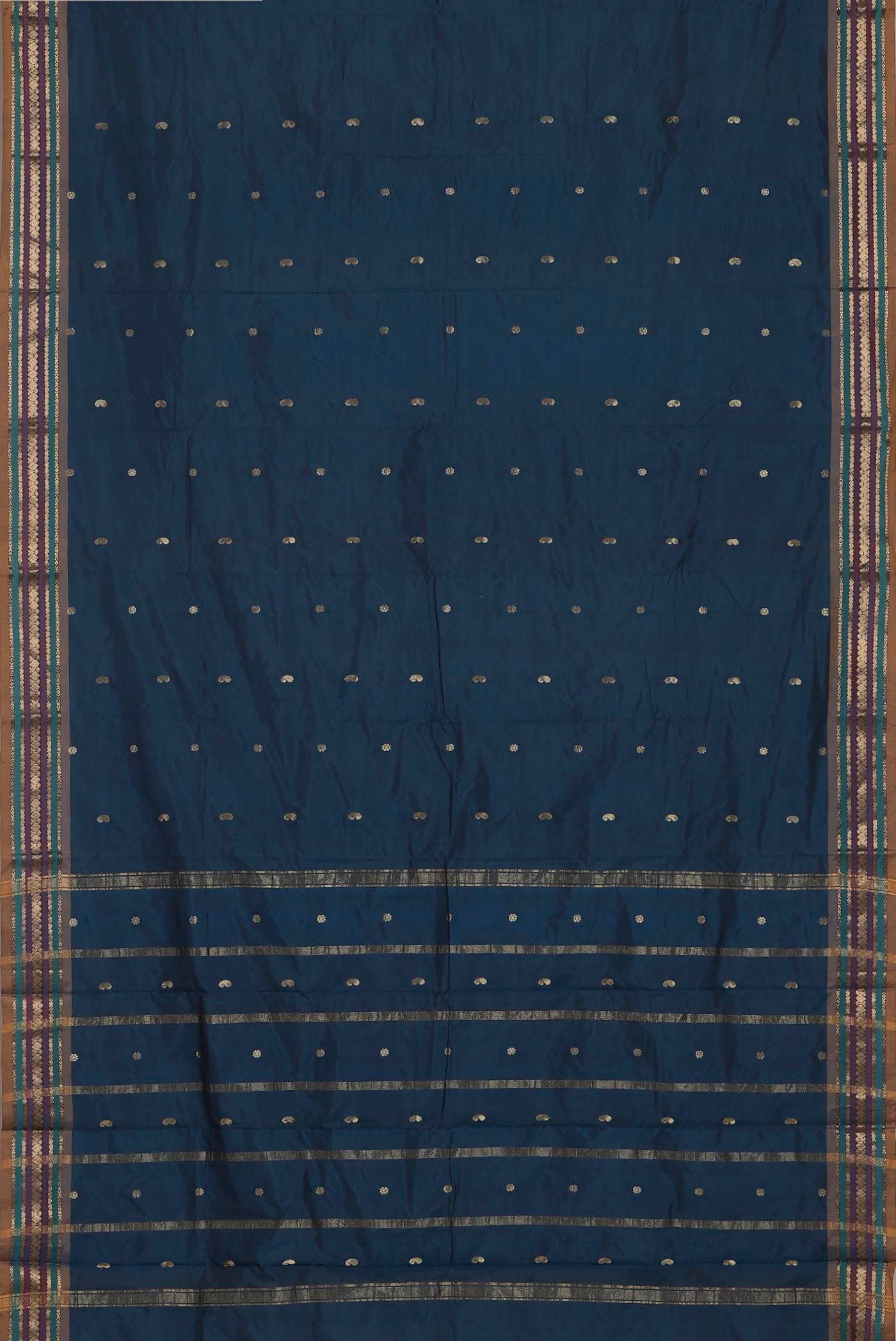 Blue Blended Bangalore Silk Saree